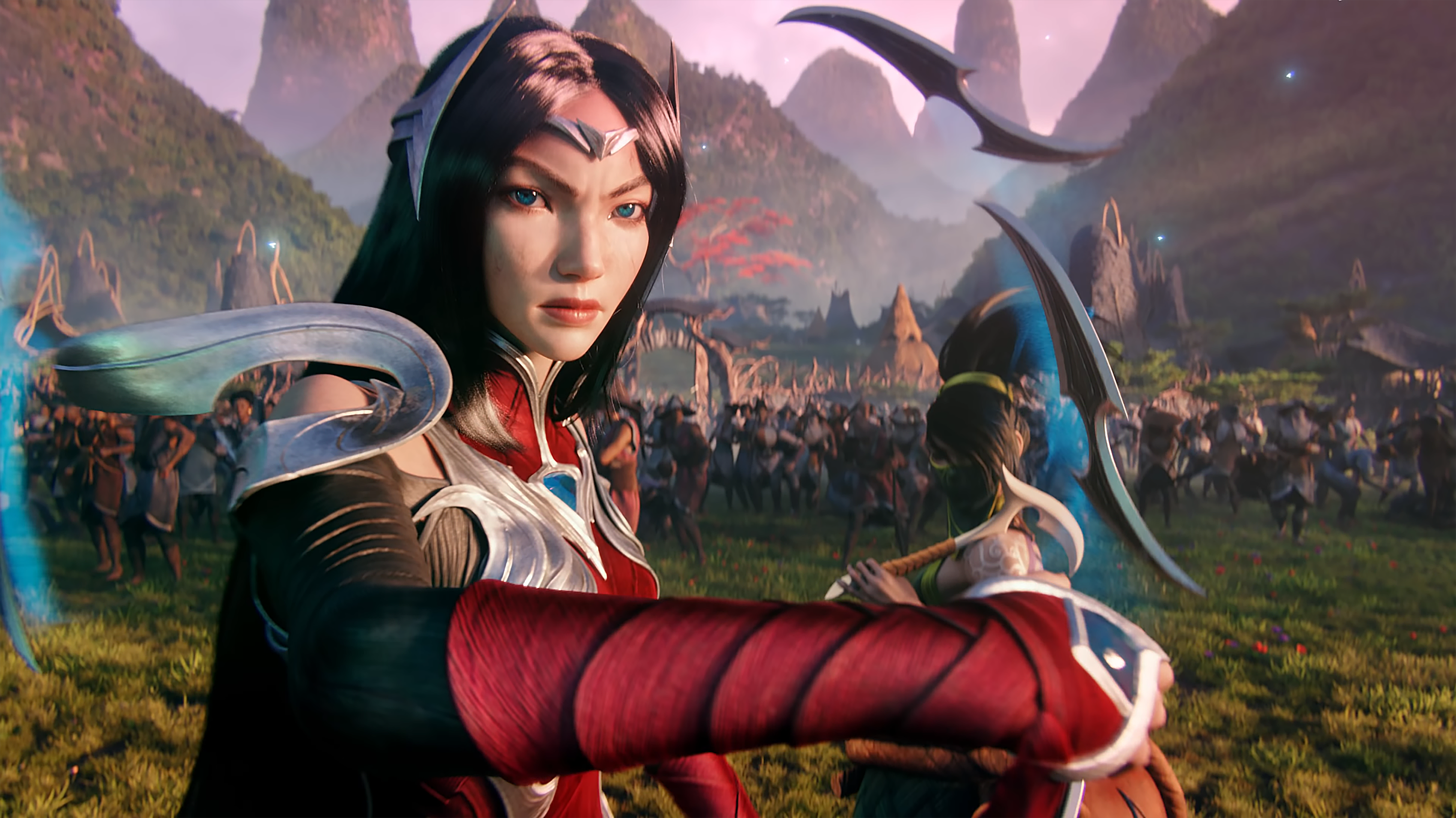 Irelia and Akali from League of Legends in battle HD Wallpaper