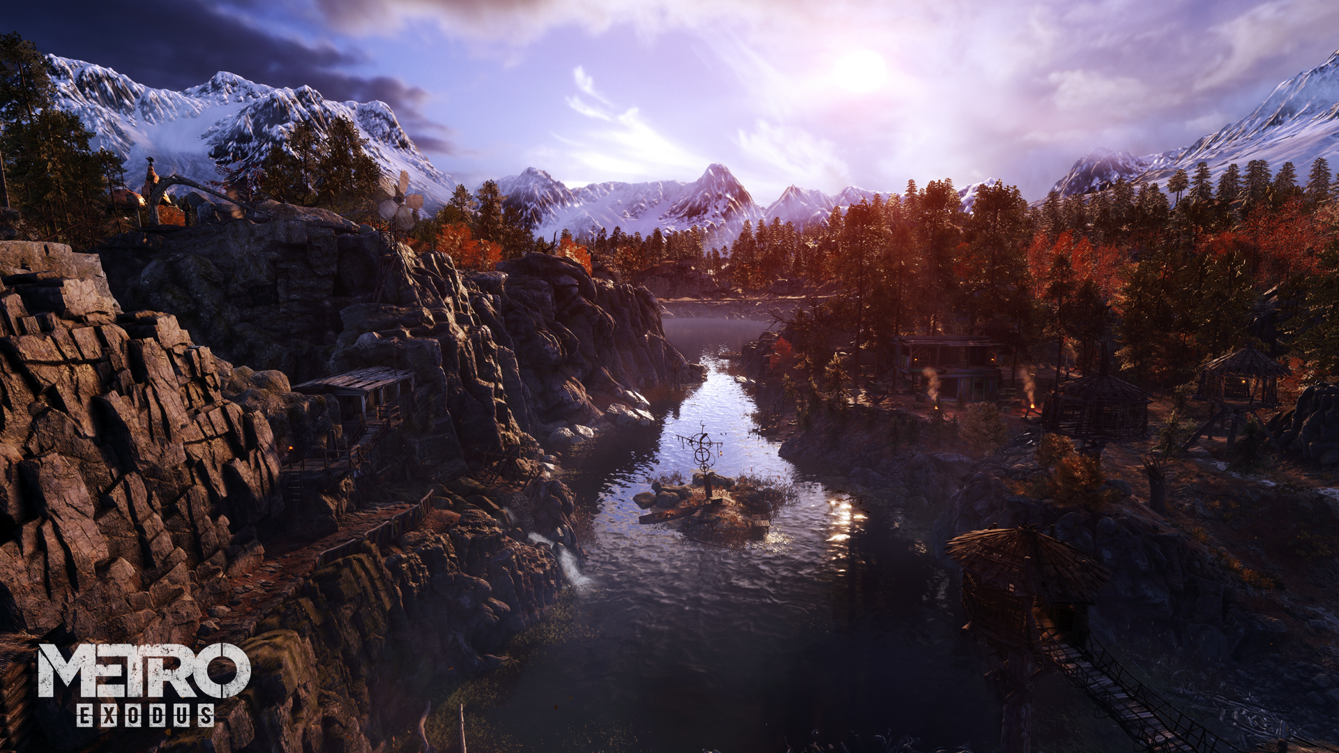 Metro Exodus landscape with mountains and river HD Wallpaper