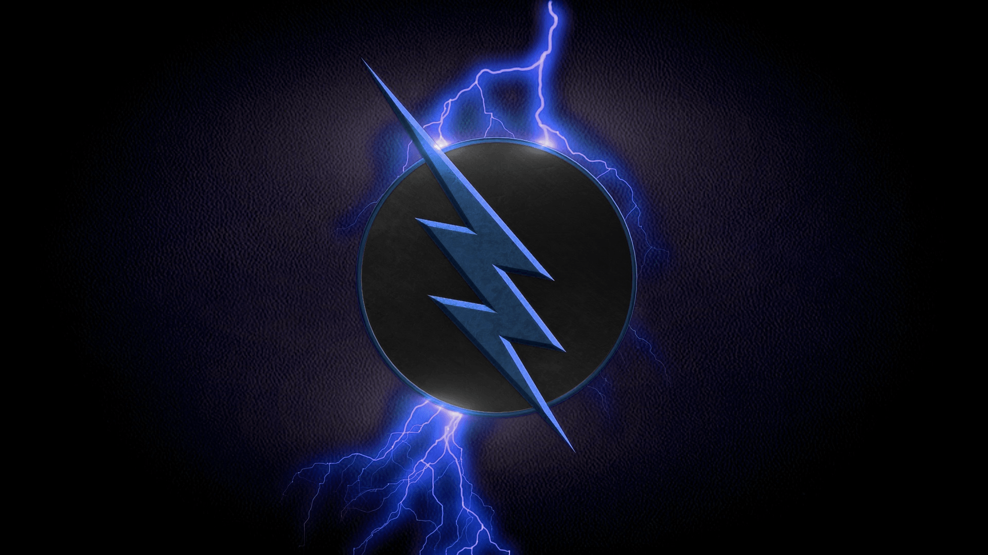 The Flash logo with lightning HD Wallpaper