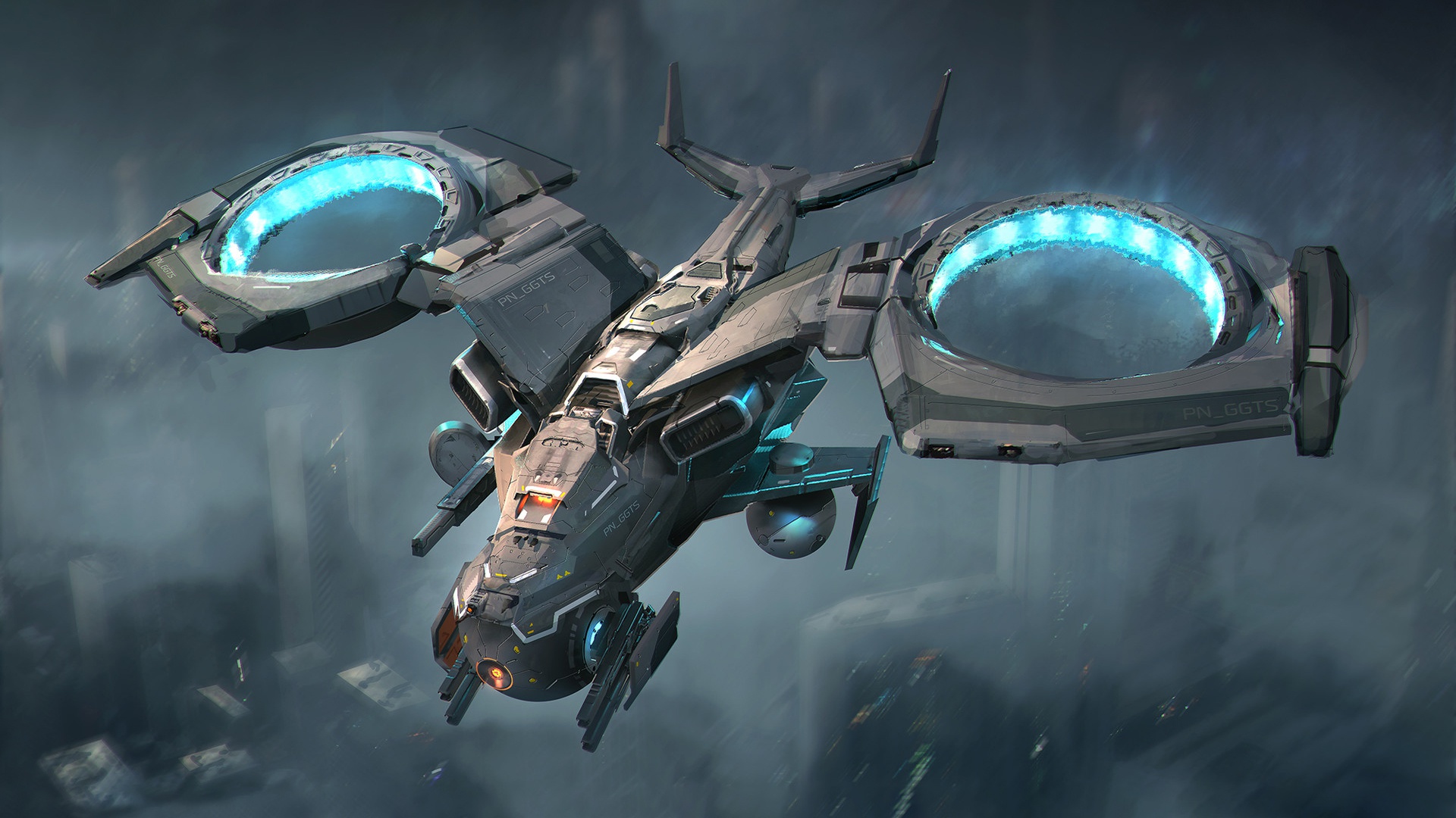 Futuristic Aircraft Vehicle HD Wallpaper