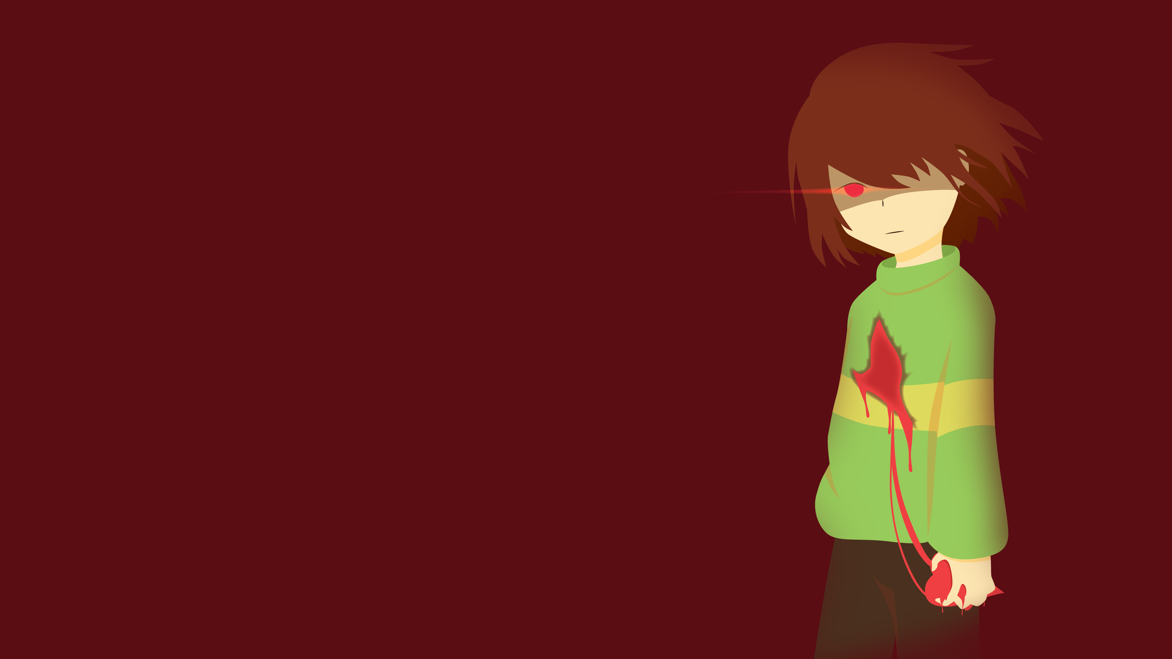 Kris from Deltarune with bloody chest HD Wallpaper