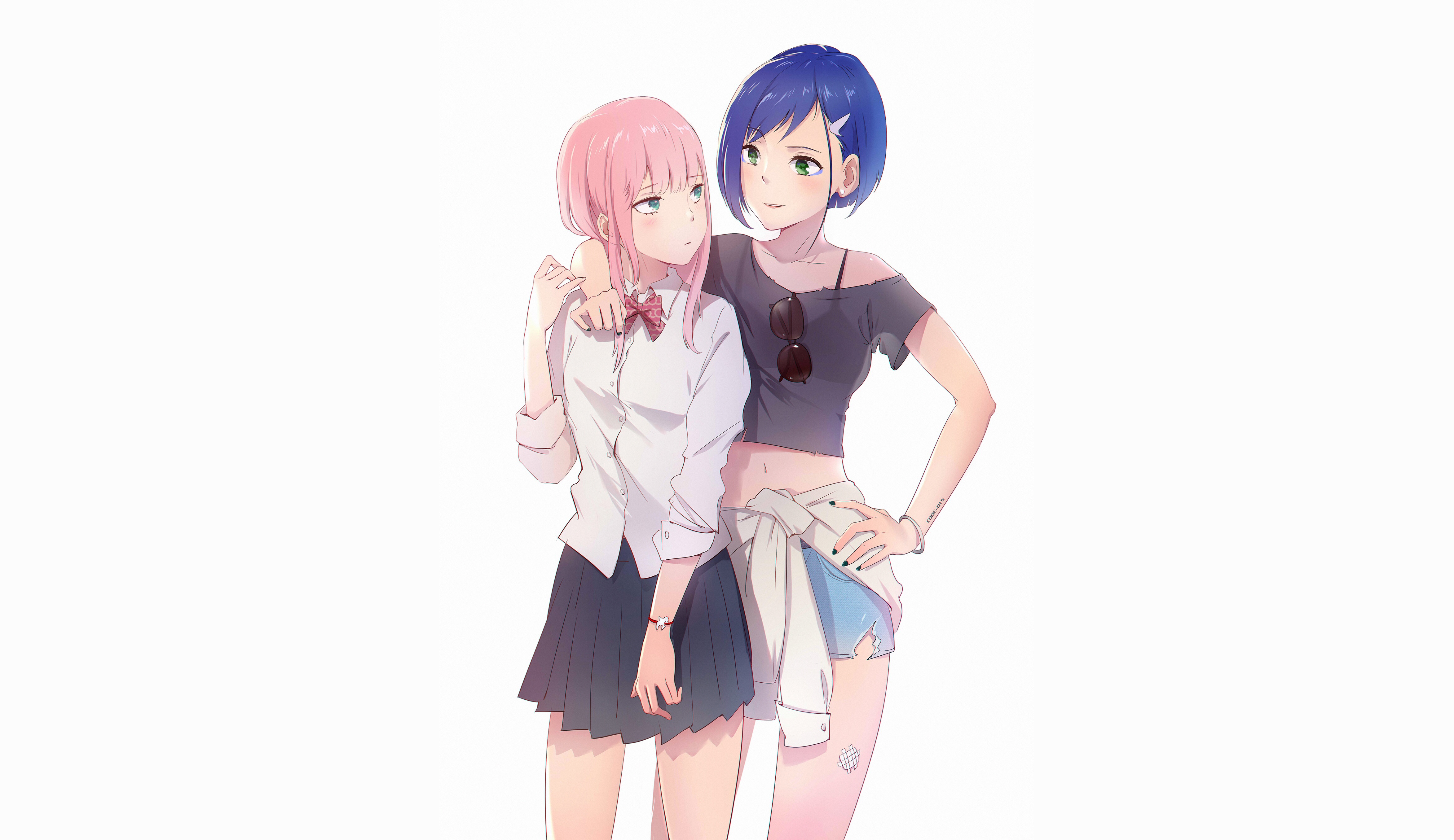 Ichigo and Zero Two from Darling in the FranXX HD Wallpaper