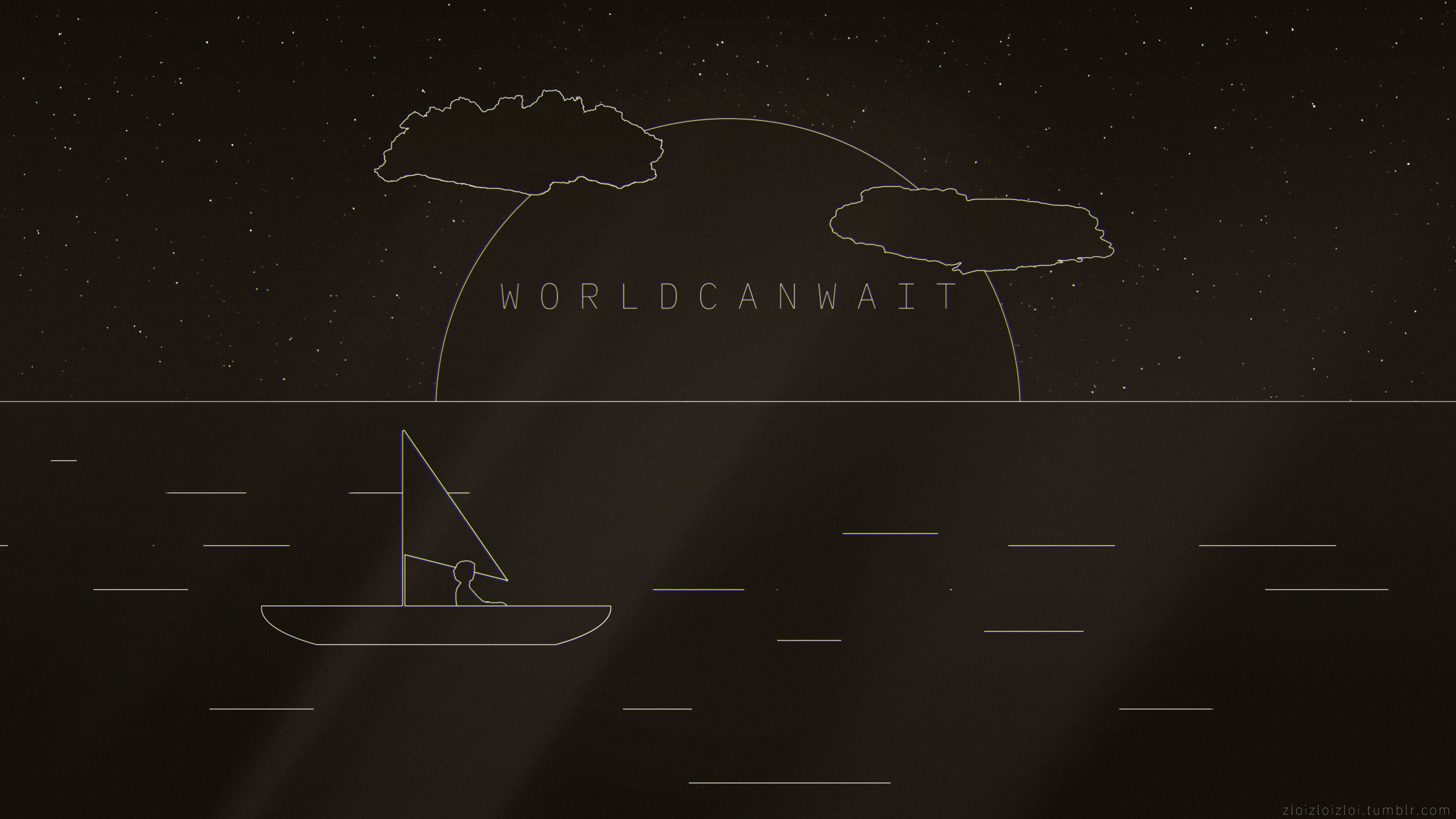 Sailboat on the sea under starry sky HD Wallpaper