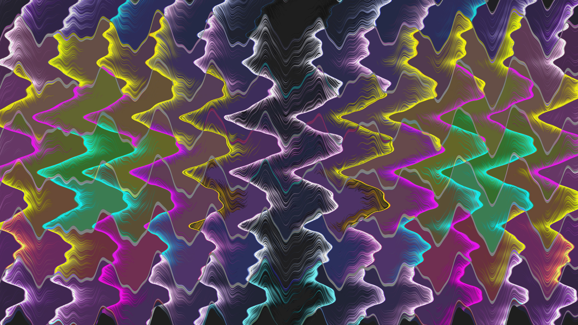 Psychedelic abstract digital art pattern with vibrant colors HD Wallpaper