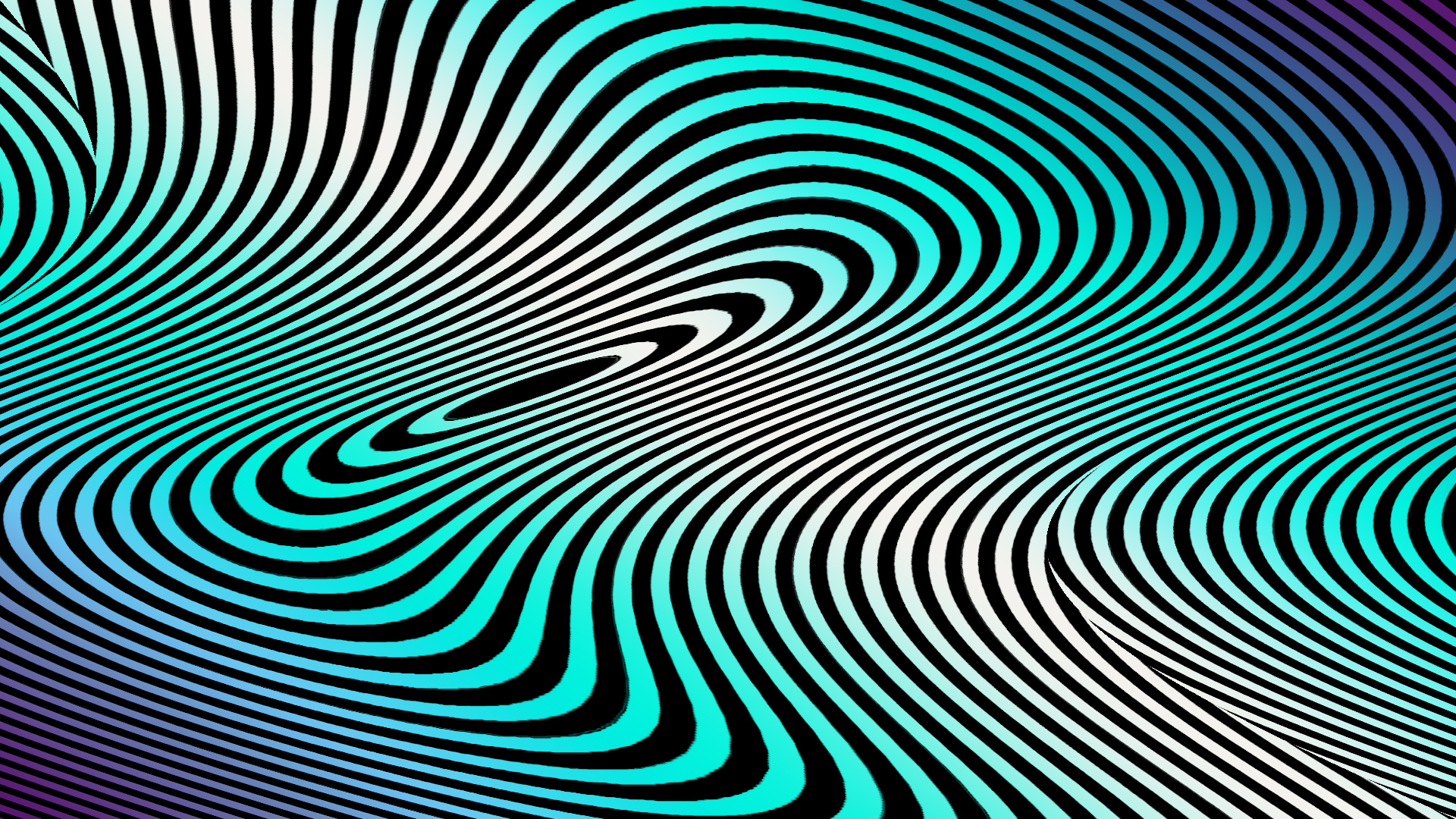Psychedelic Curved Black Lines with Gradient Colors HD Wallpaper
