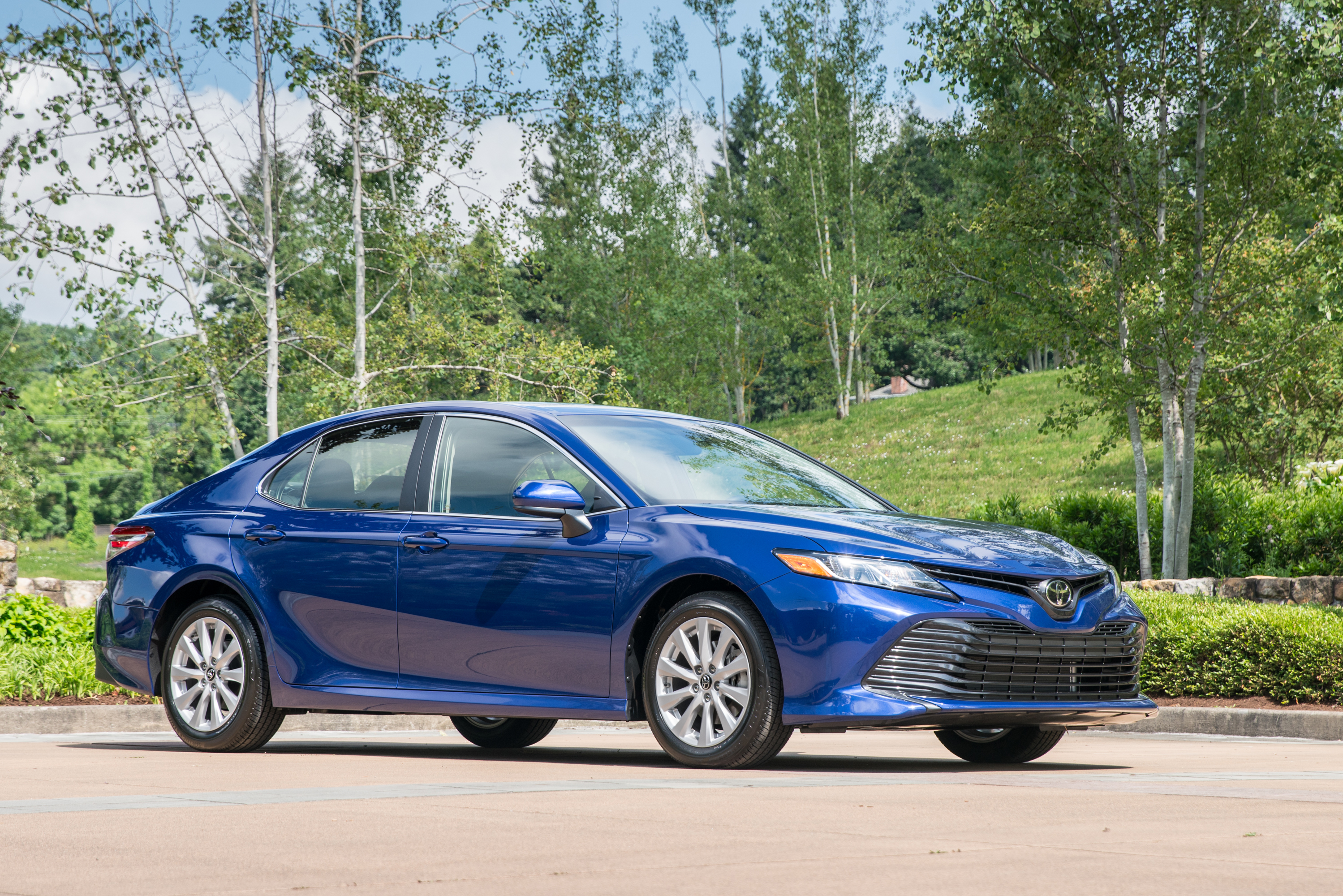 Blue Toyota Camry Sedan HD Wallpaper