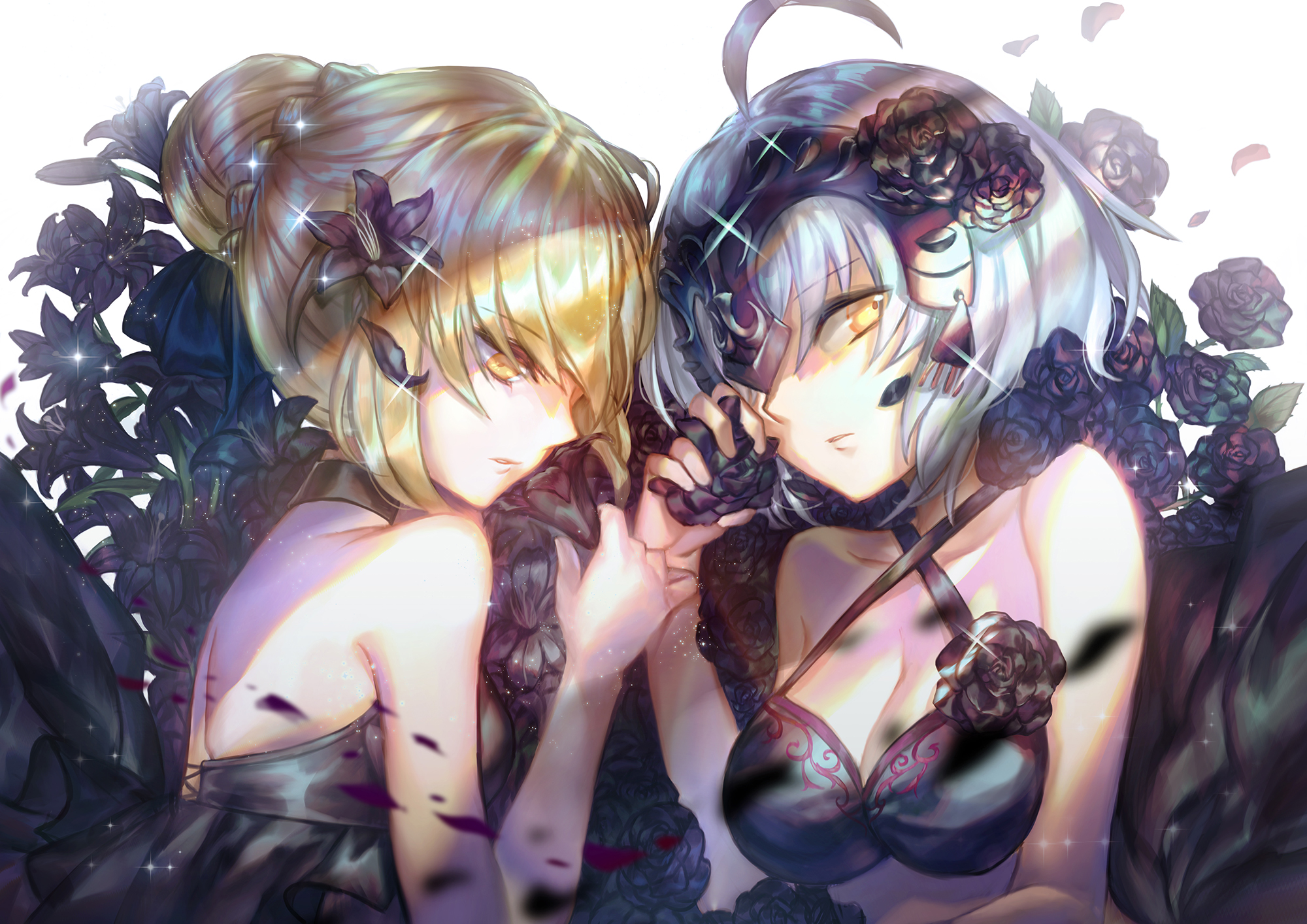 Jeanne d'Arc Alter and Saber Alter from Fate/Grand Order HD Wallpaper