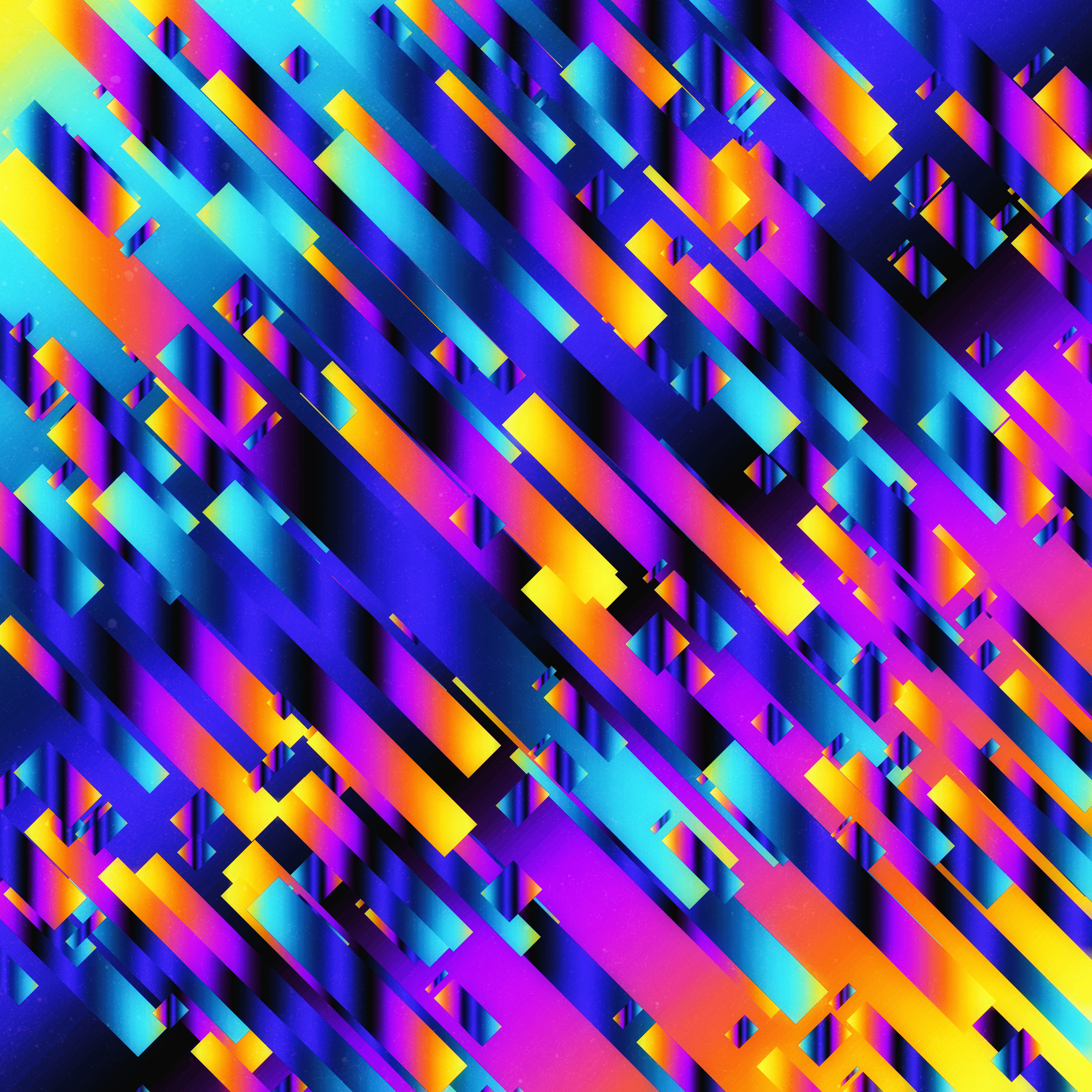 Colorful Geometric Ribbons 4K HD Wallpaper