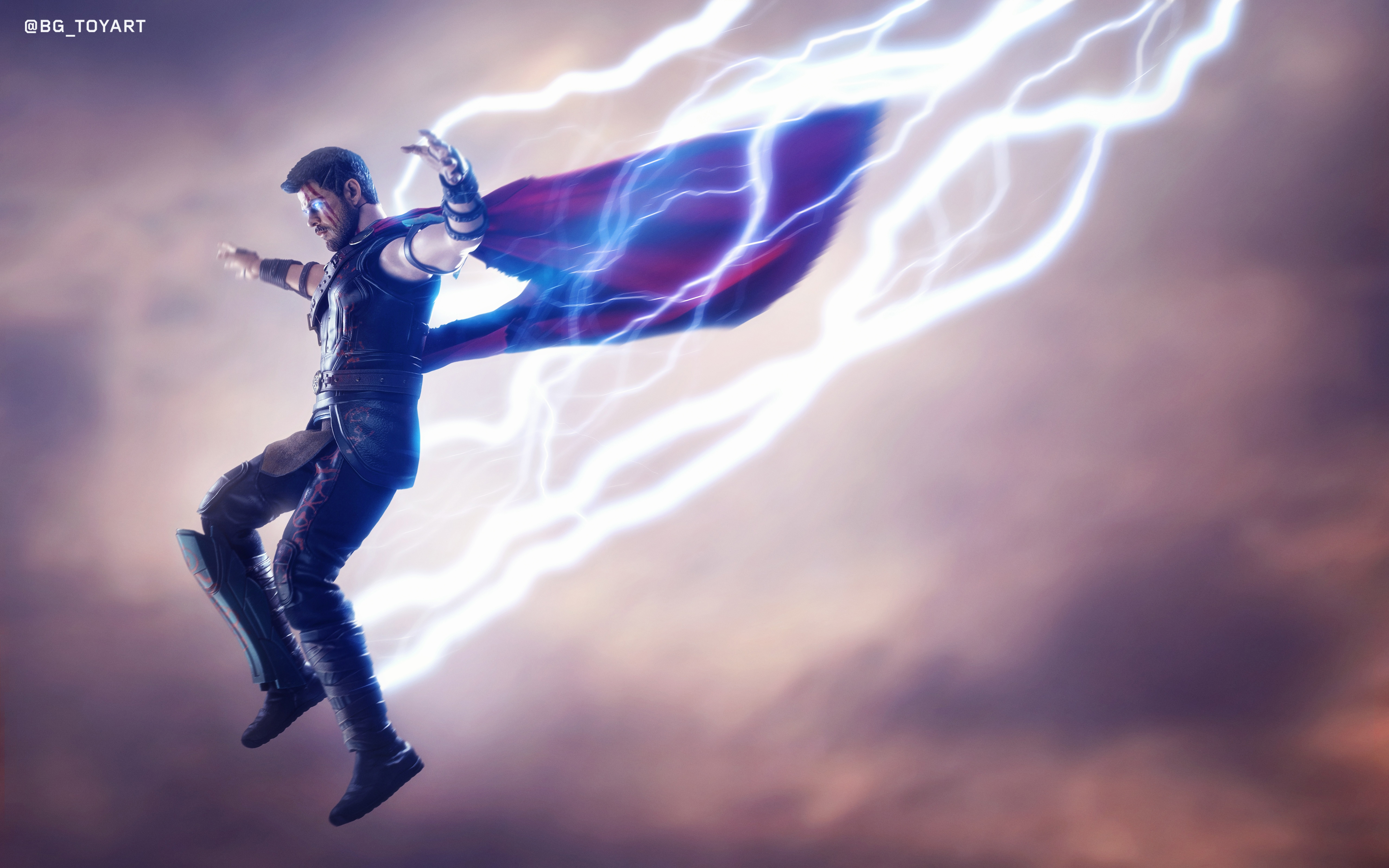 Thor from Marvel Comics with lightning HD Wallpaper