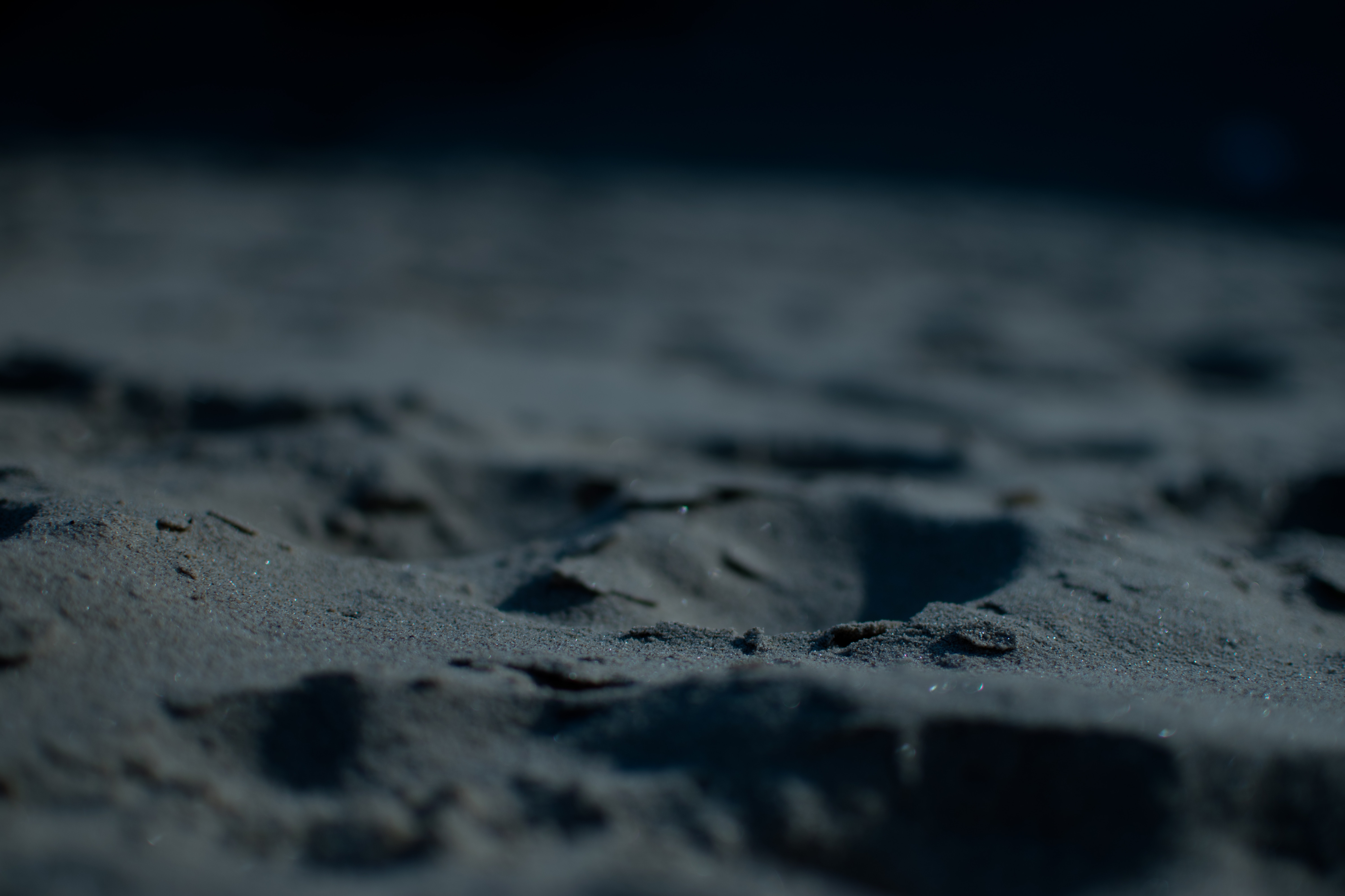 Close-up of sand with footprints HD Wallpaper