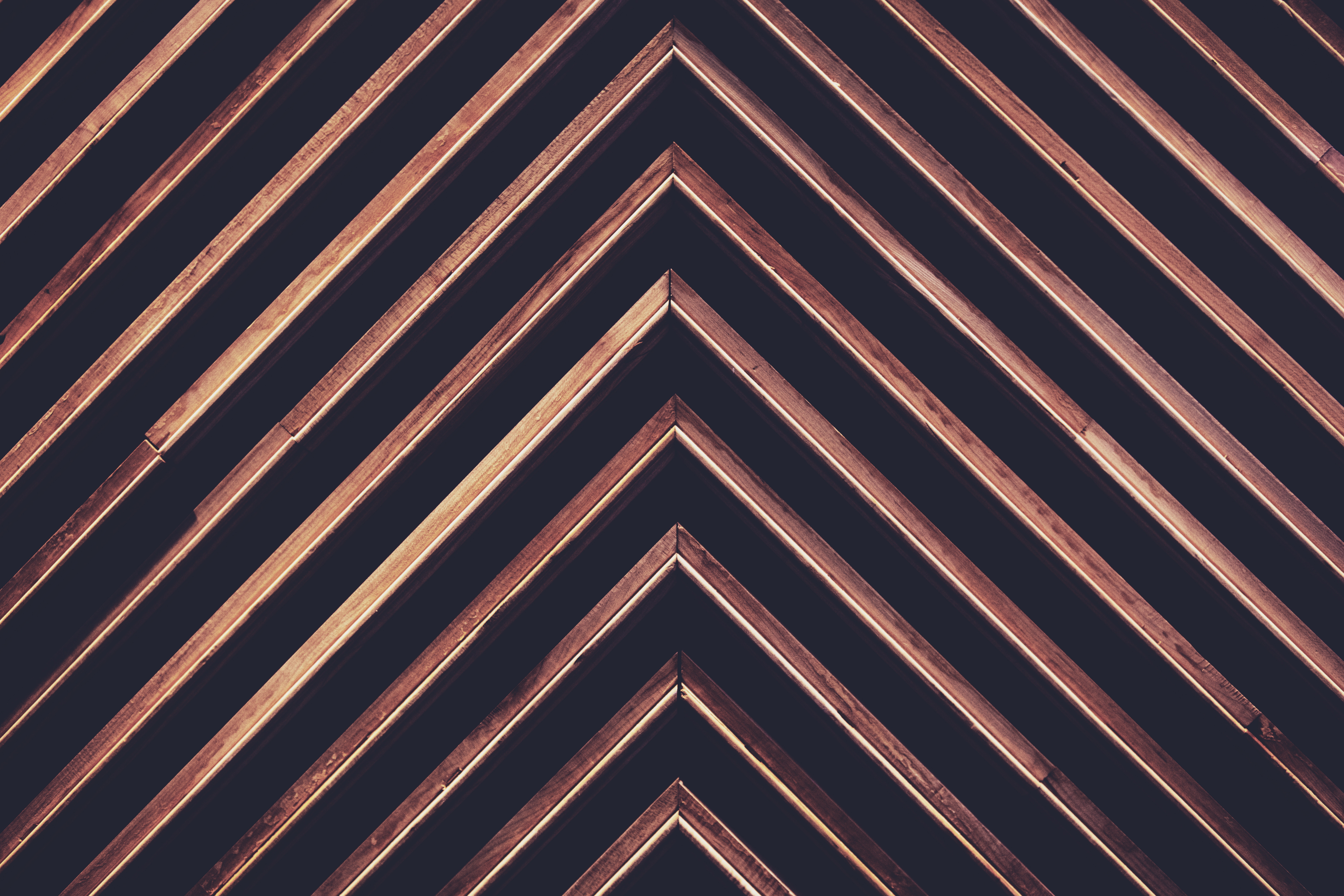 Chevron pattern of wooden slats HD Wallpaper