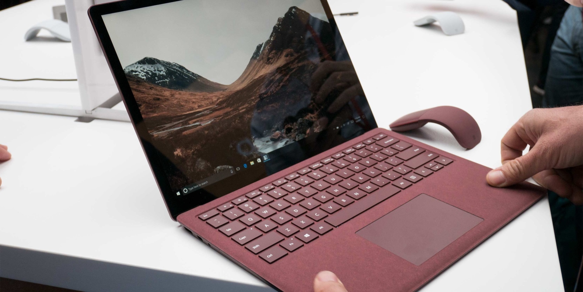 Microsoft Surface Laptop with matching mouse HD Wallpaper