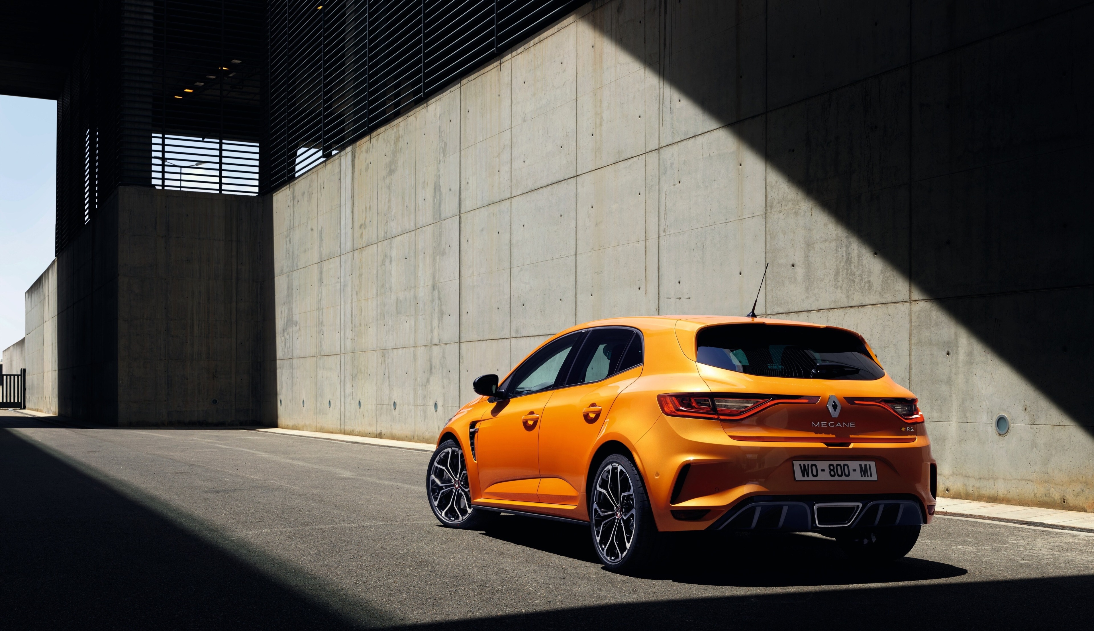 Orange Renault Megane RS 4K HD Wallpaper