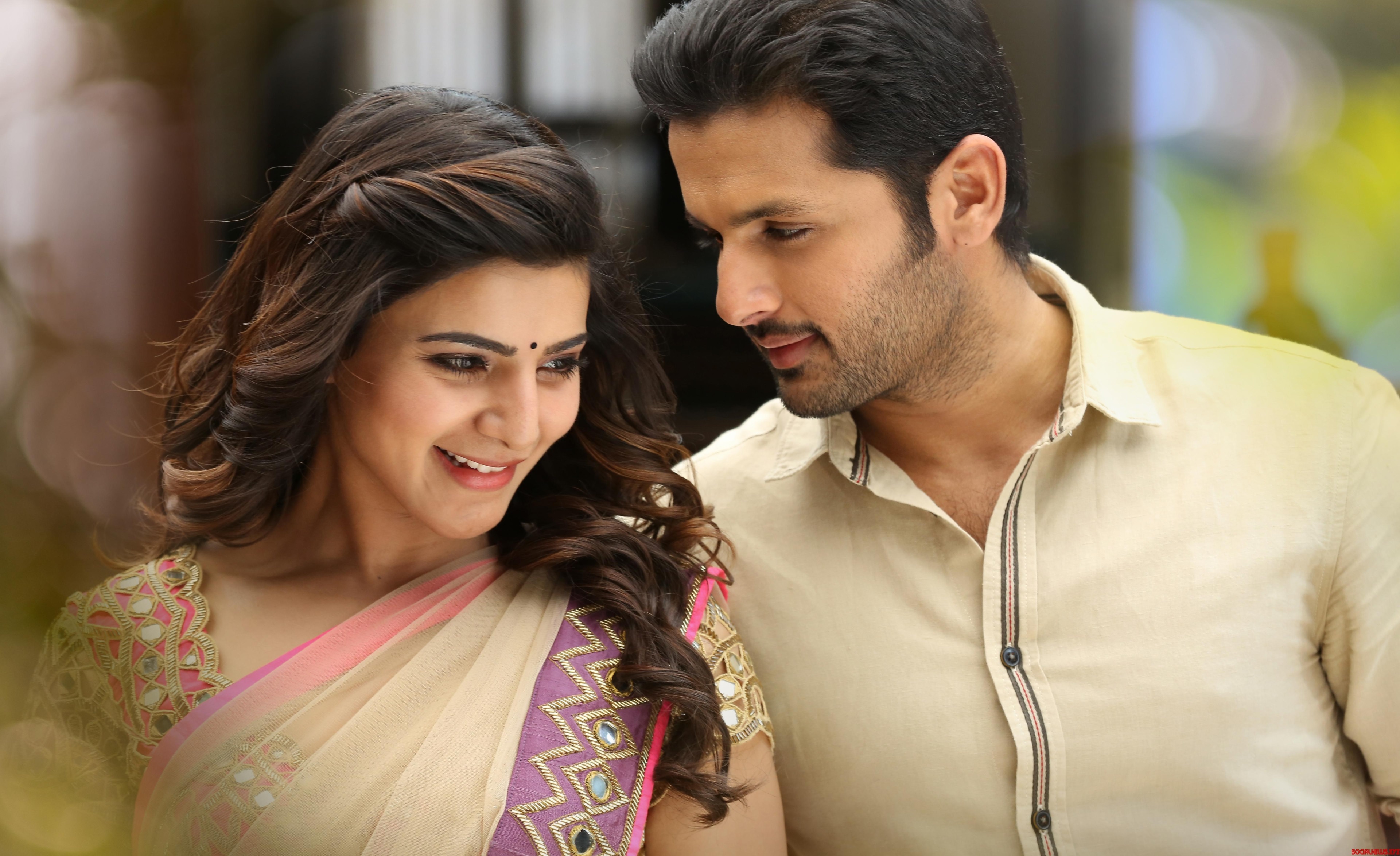 Samantha Ruth Prabhu and Nithiin in 4K HD Wallpaper