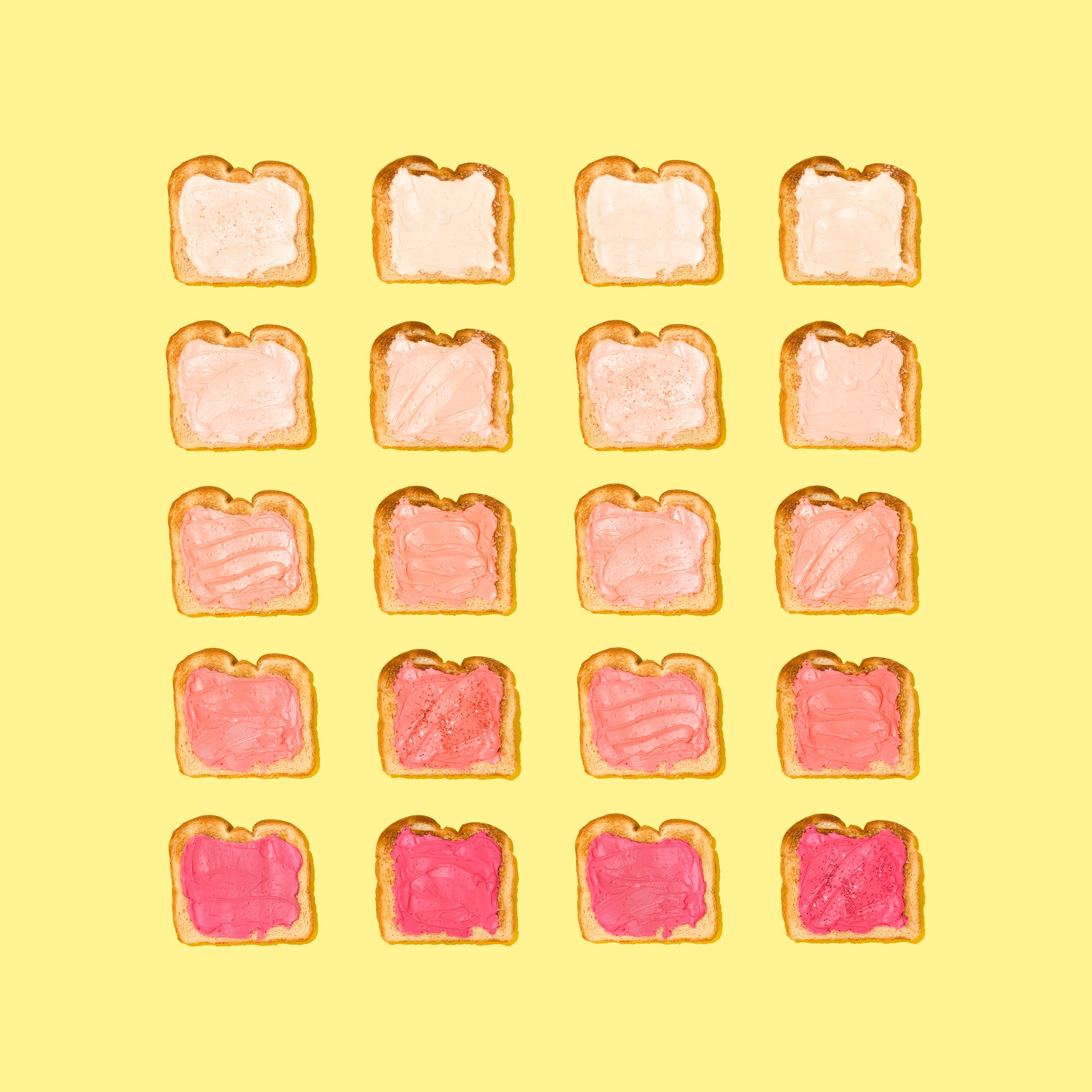 Assortment of Toasts with Colorful Spreads HD Wallpaper