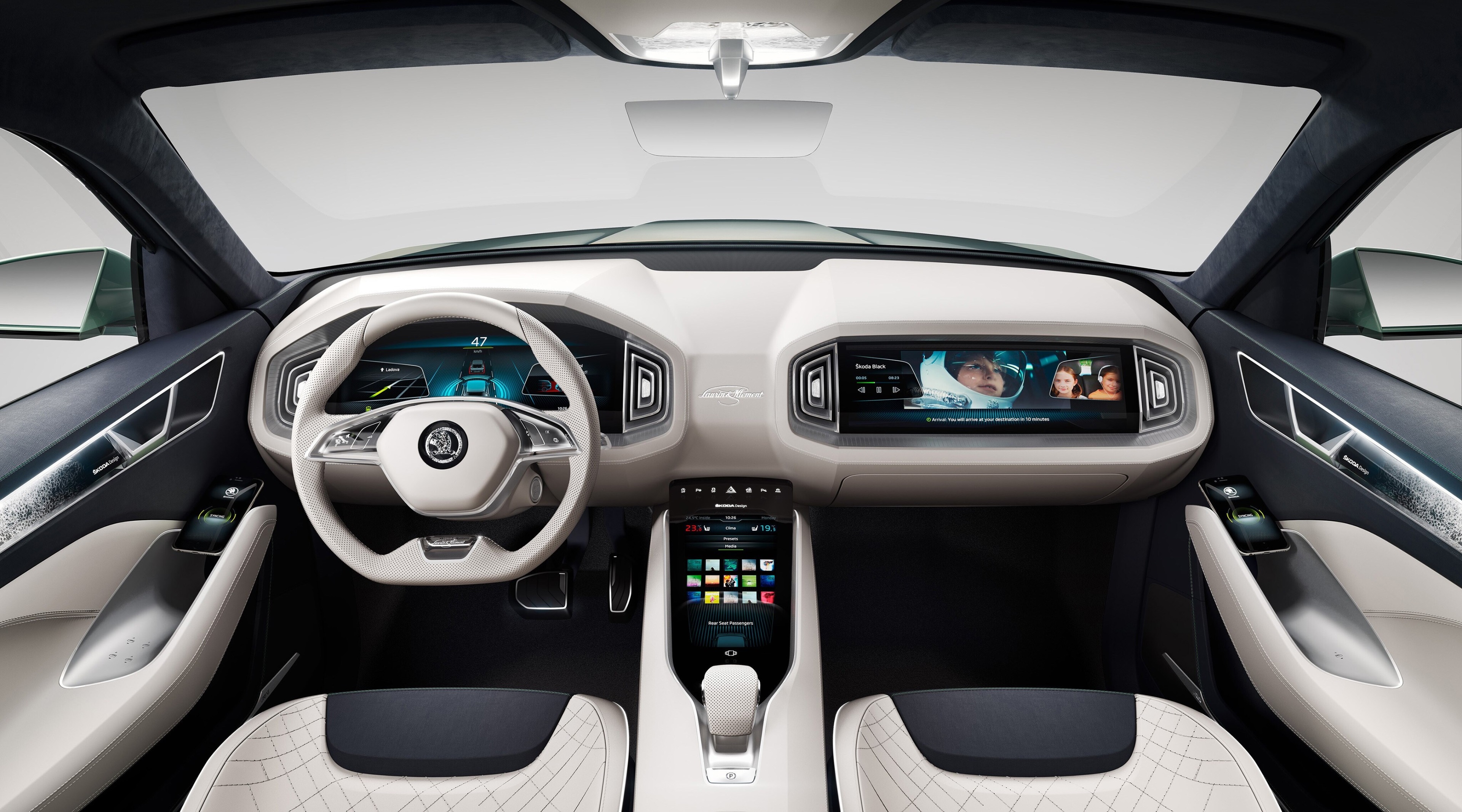 Skoda Vision S interior 4K HD Wallpaper