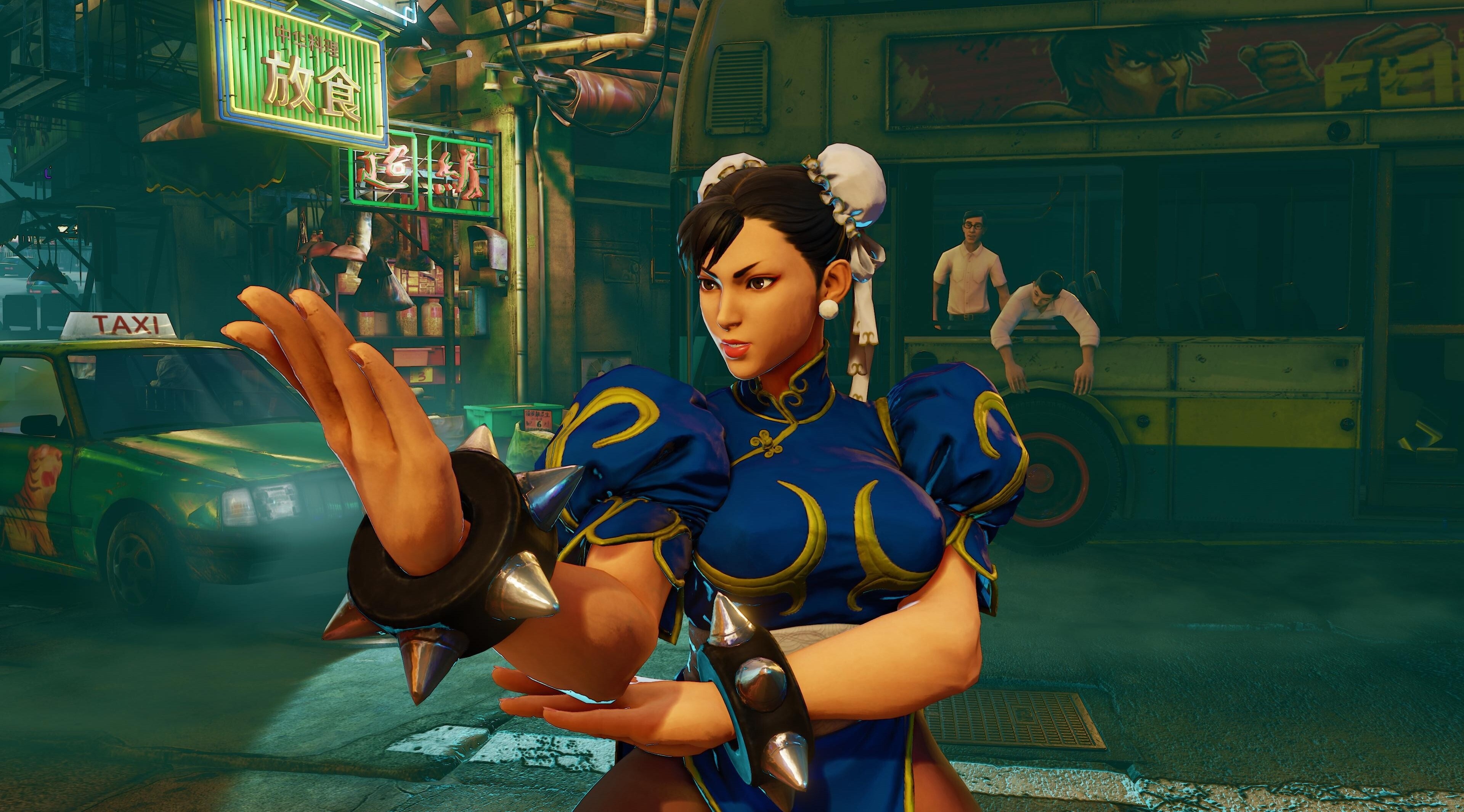 Chun-Li from Street Fighter 5 in a city HD Wallpaper
