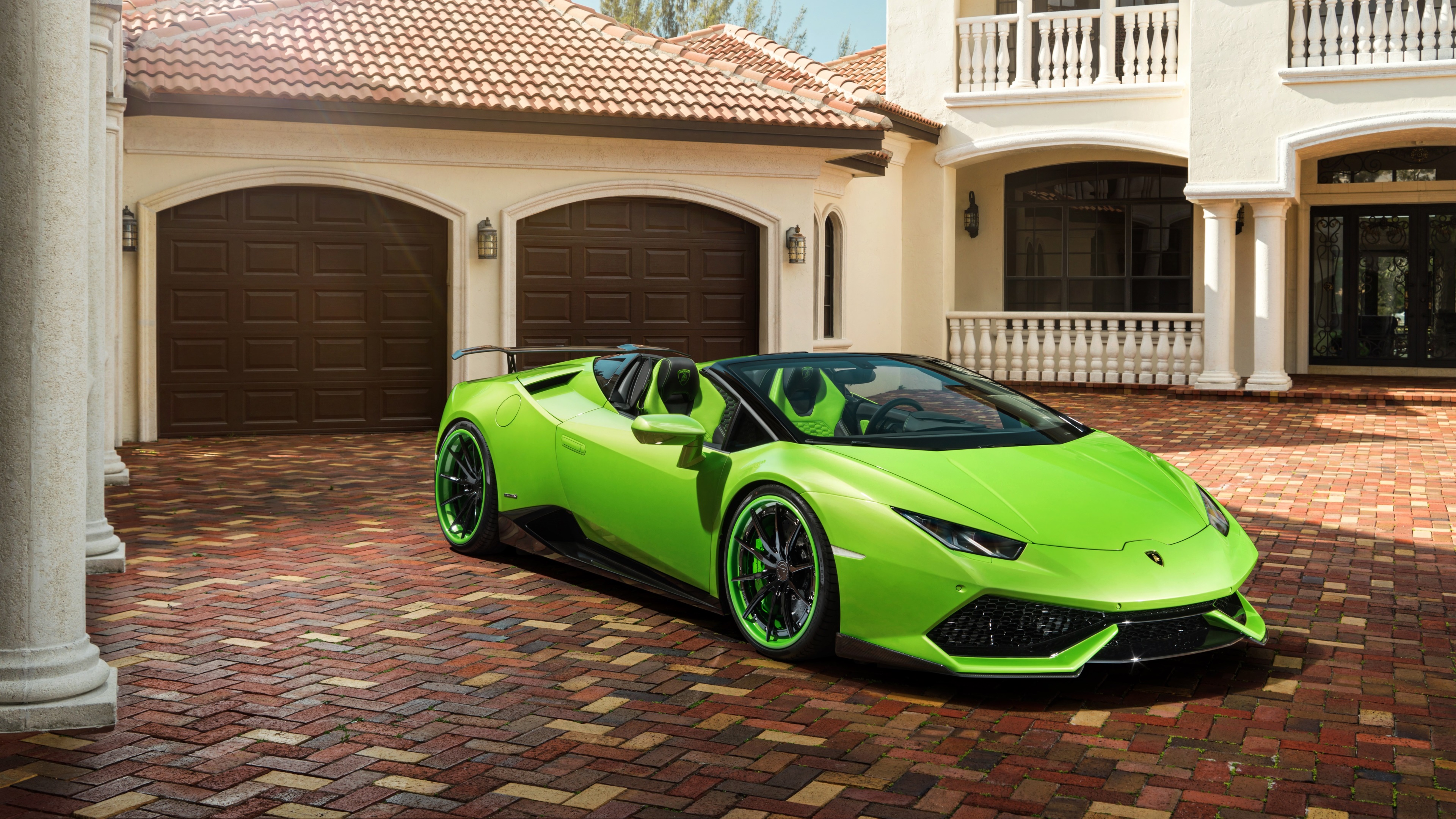 Lime Green Lamborghini Huracan 4K HD Wallpaper