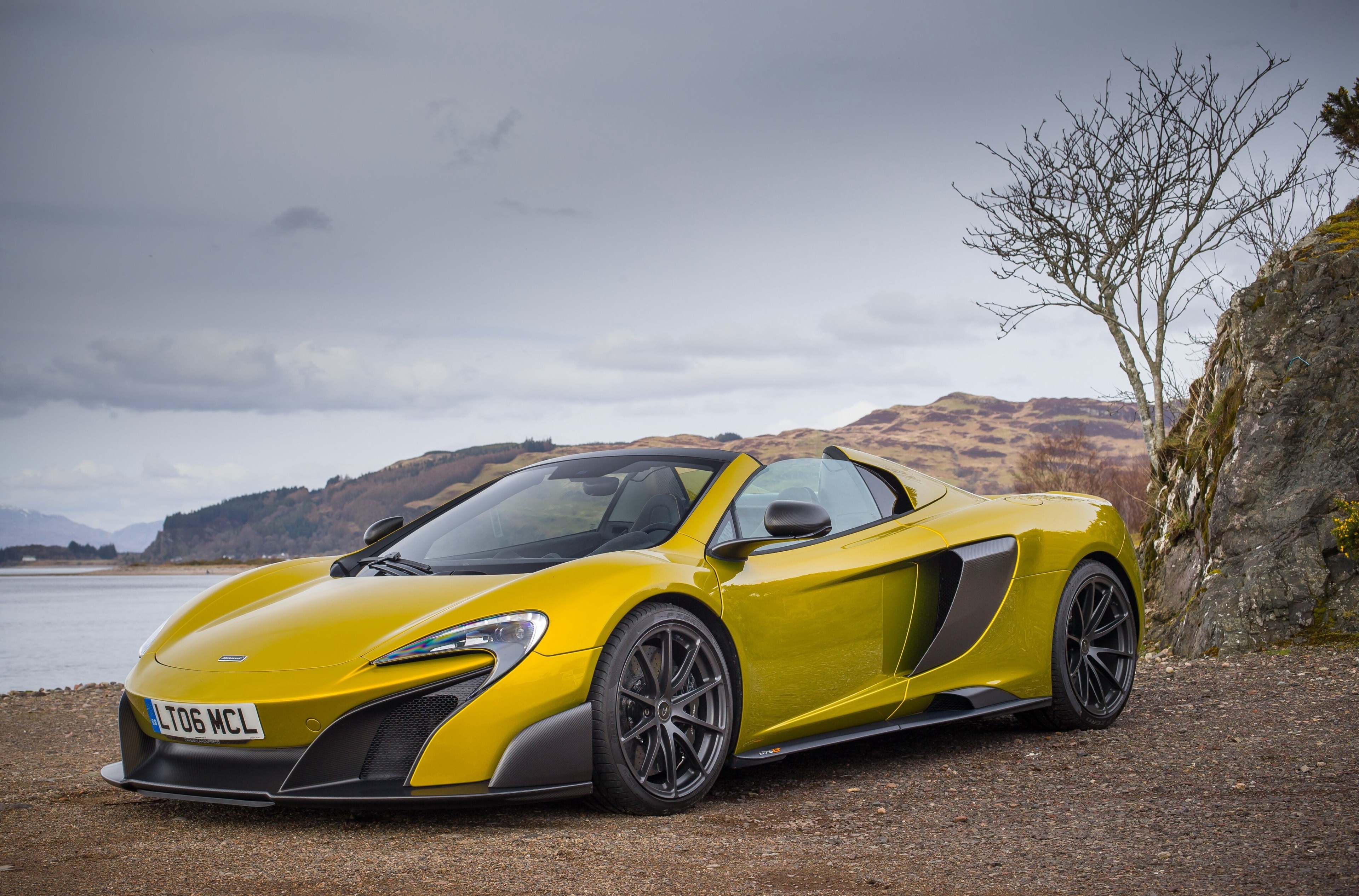 Yellow McLaren 675LT Spider 4K HD Wallpaper