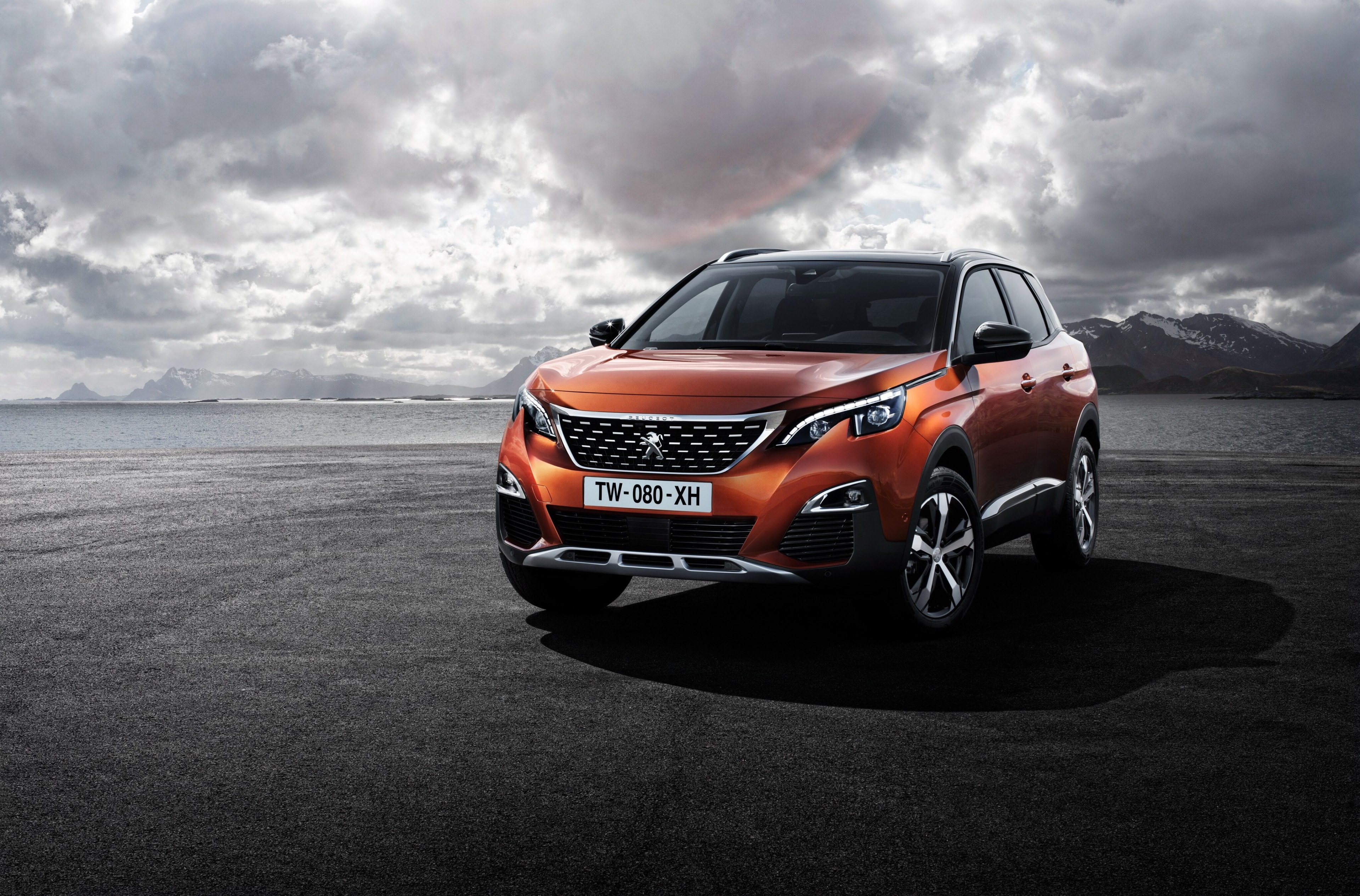 Orange Peugeot 3008 4K HD Wallpaper