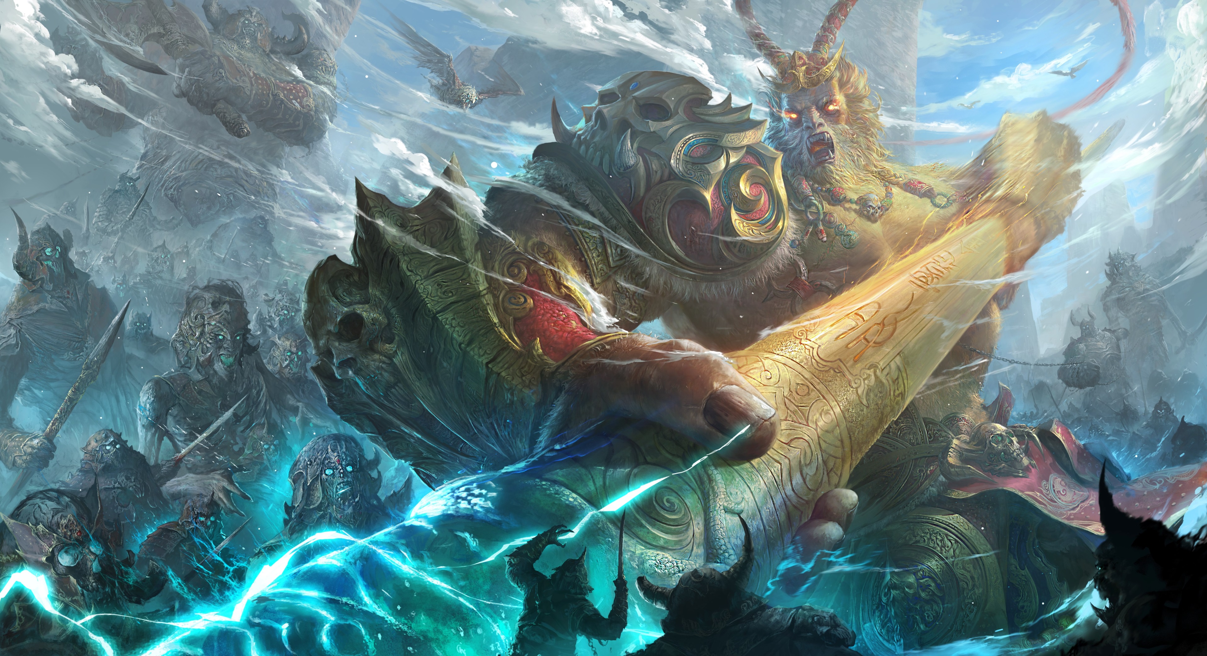Monkey King Warrior Battle 4K HD Wallpaper