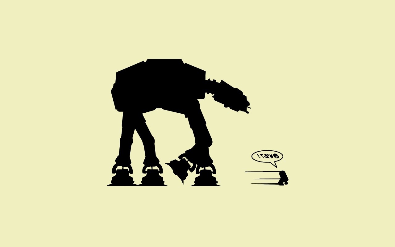 AT-AT Walker and Rebel Pilot from Star Wars HD Wallpaper