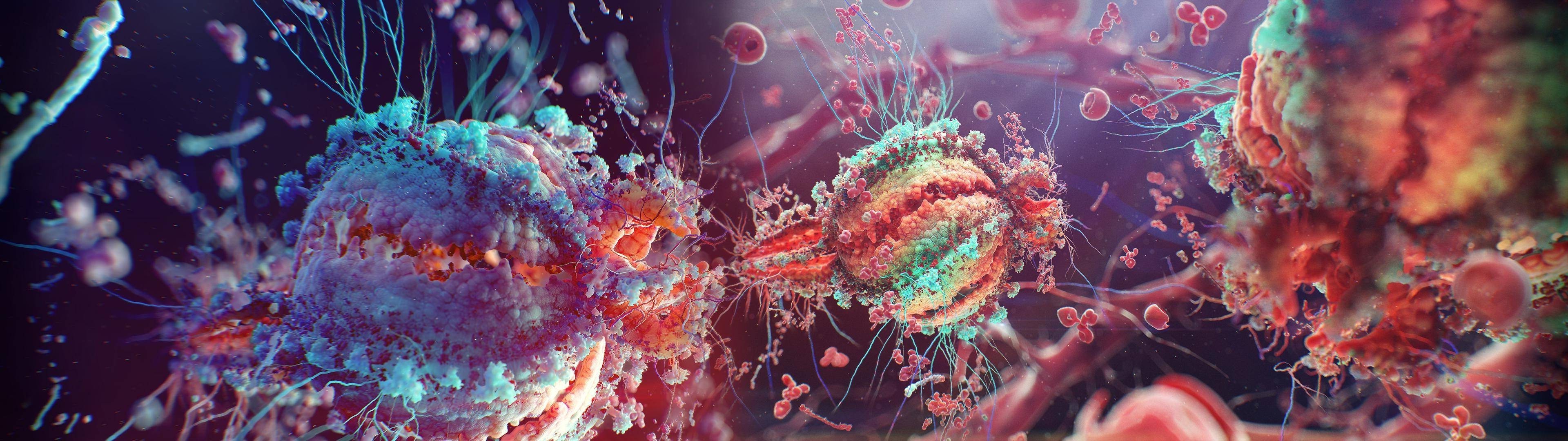 Abstract 3D biology illustration HD Wallpaper