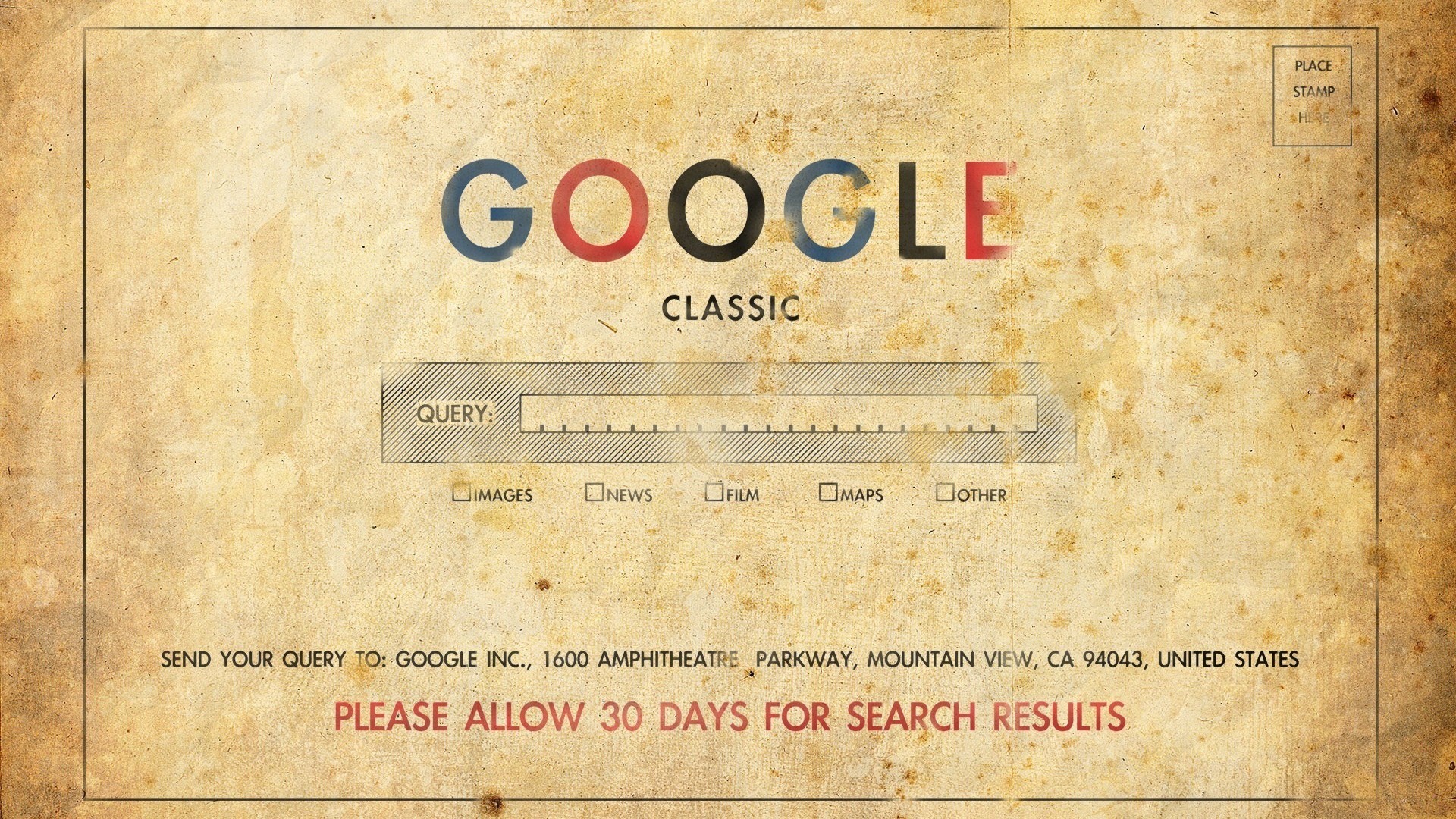 Vintage Google Classic Search Engine HD Wallpaper