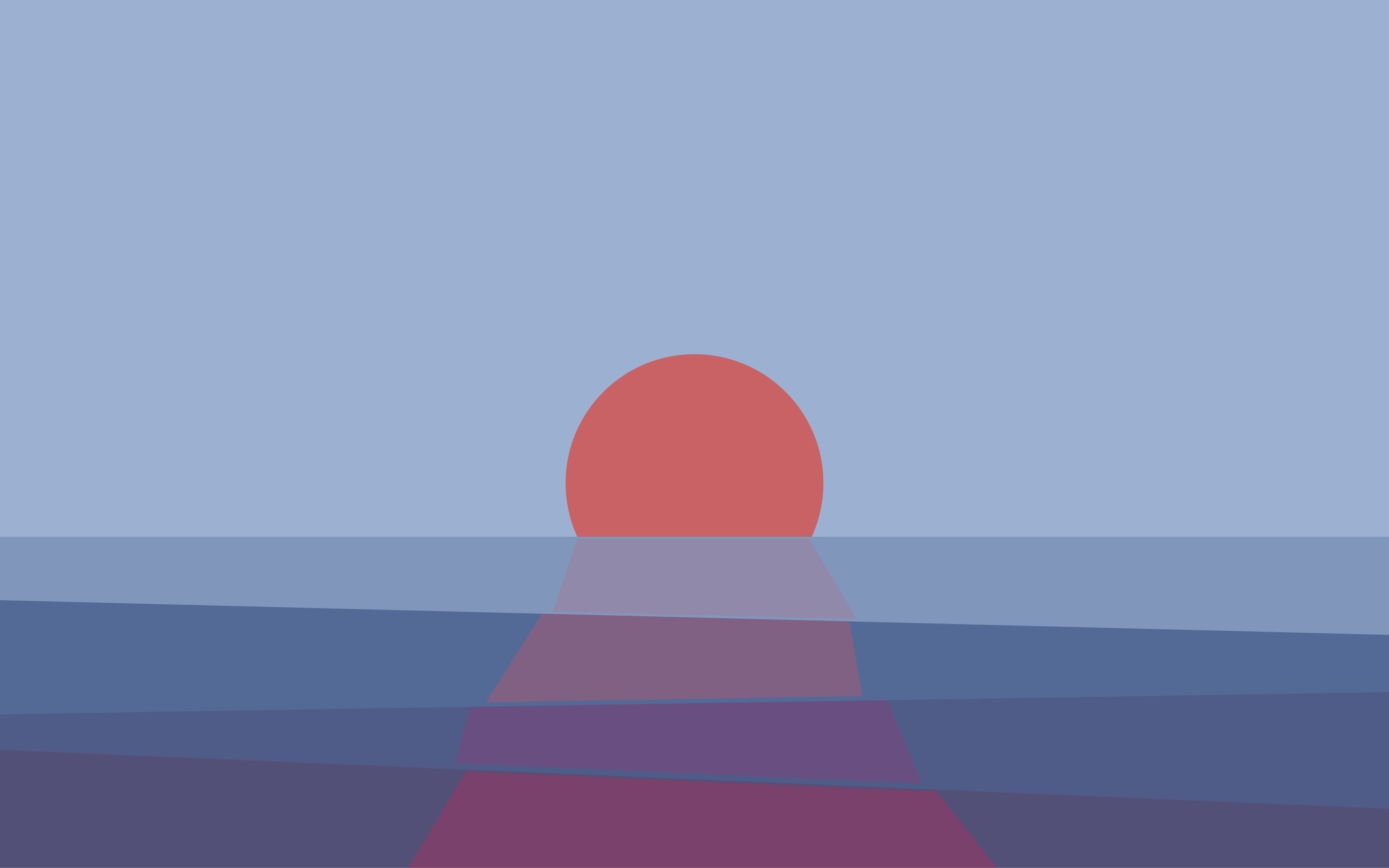 Abstract sunset over the ocean with reflection HD Wallpaper