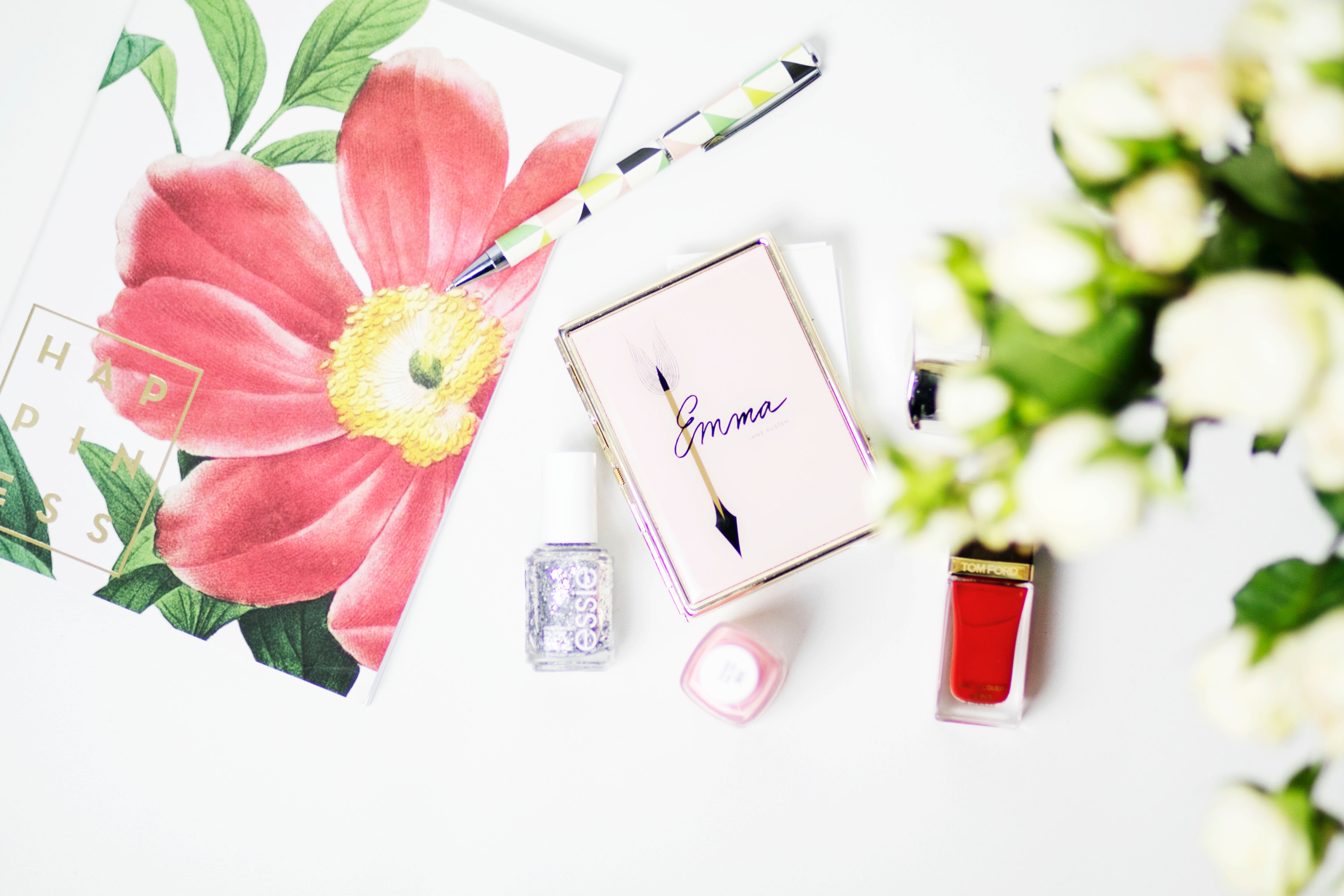Essie Nail Polish and Notebook with Flower HD Wallpaper
