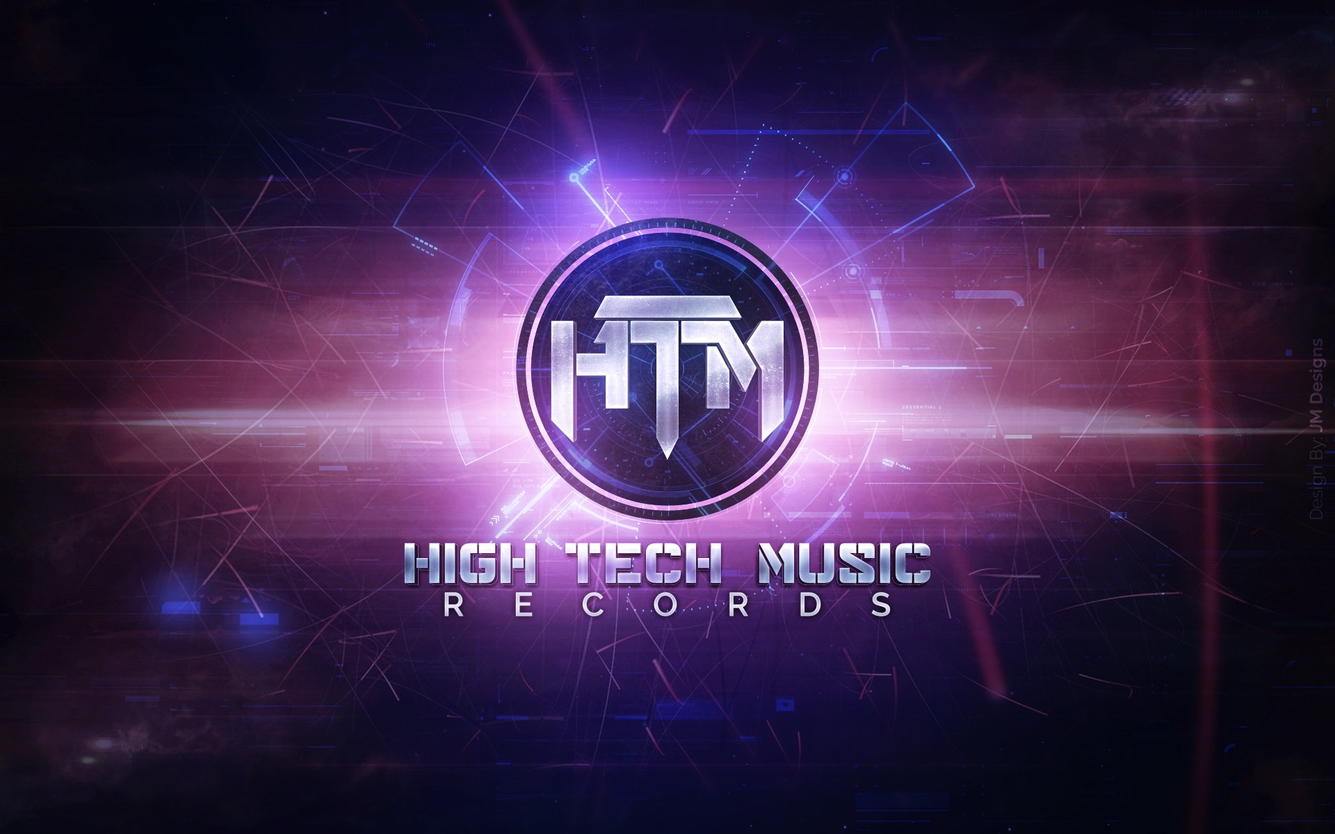 HTM High Tech Music Records Logo Abstract Background HD Wallpaper
