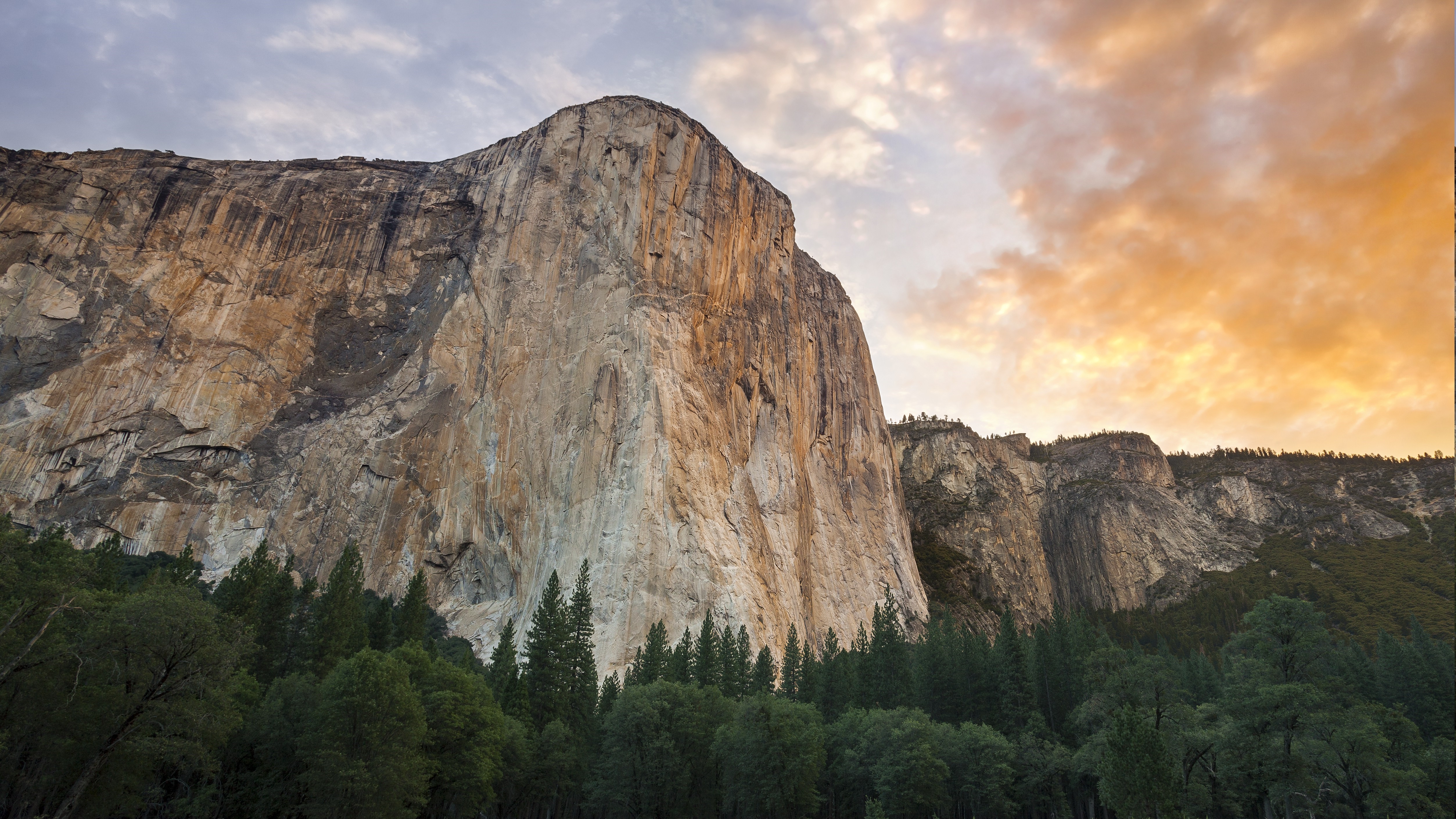 El Capitan mountain in Yosemite National Park at sunset HD Wallpaper