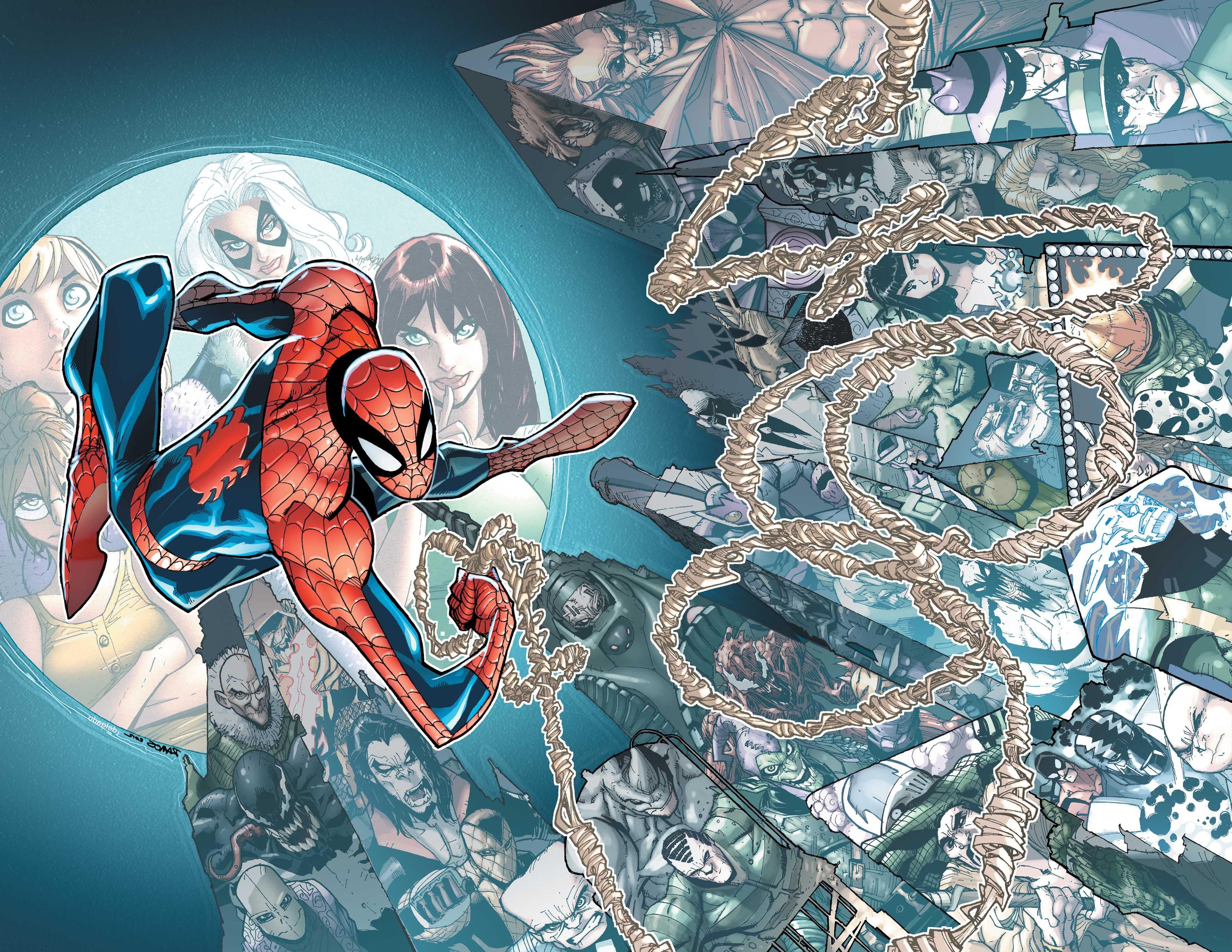 Spider-Man and villains collage HD Wallpaper