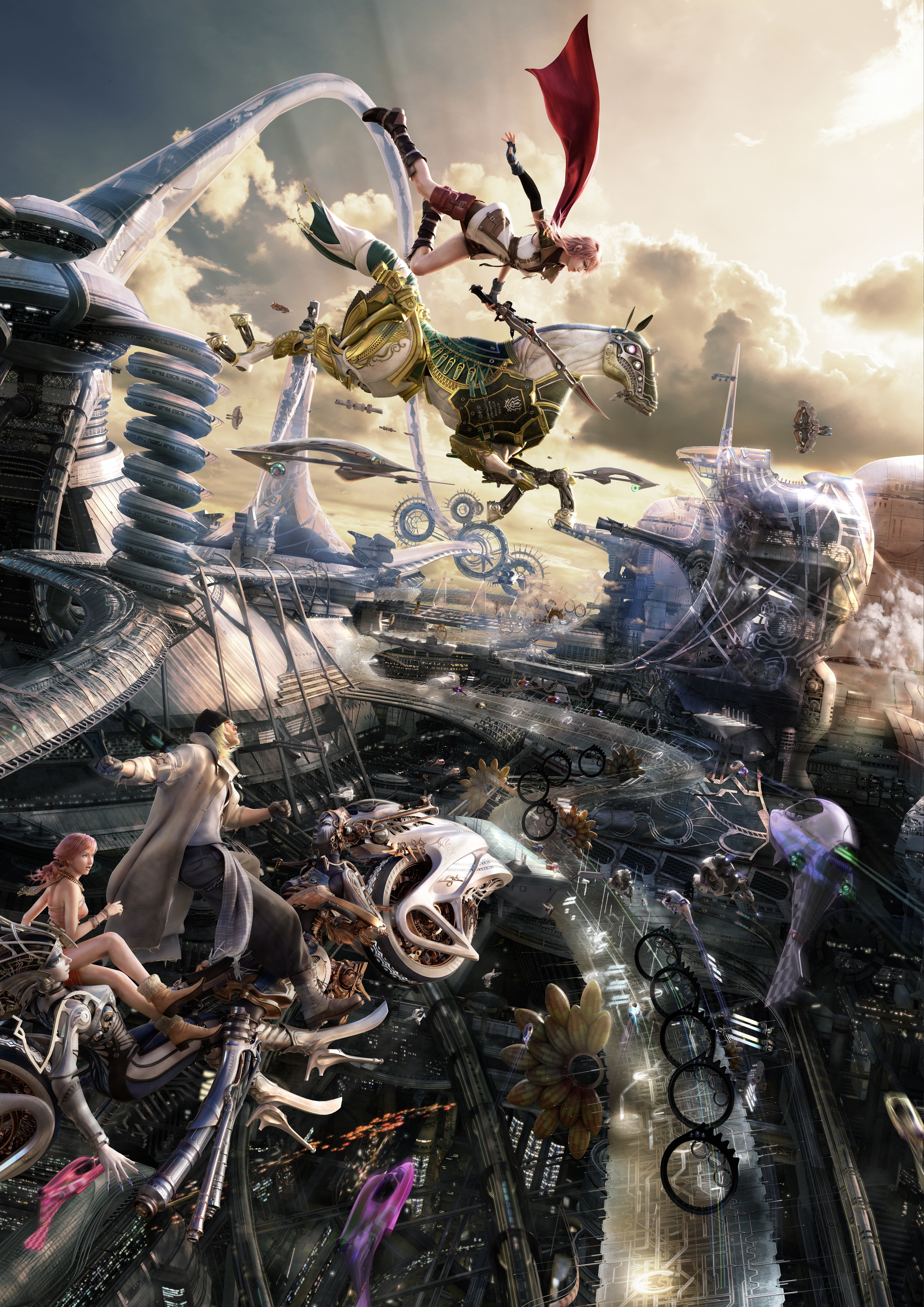 Lightning and Eidolon from Final Fantasy XIII HD Wallpaper