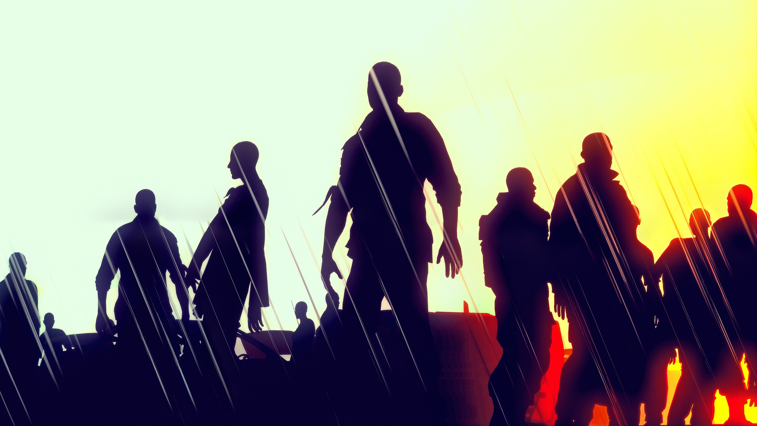 Silhouettes of people in Dying Light video game HD Wallpaper