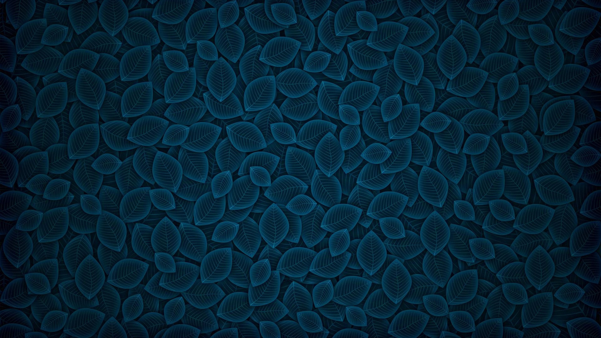 Blue leaves pattern texture digital art HD Wallpaper