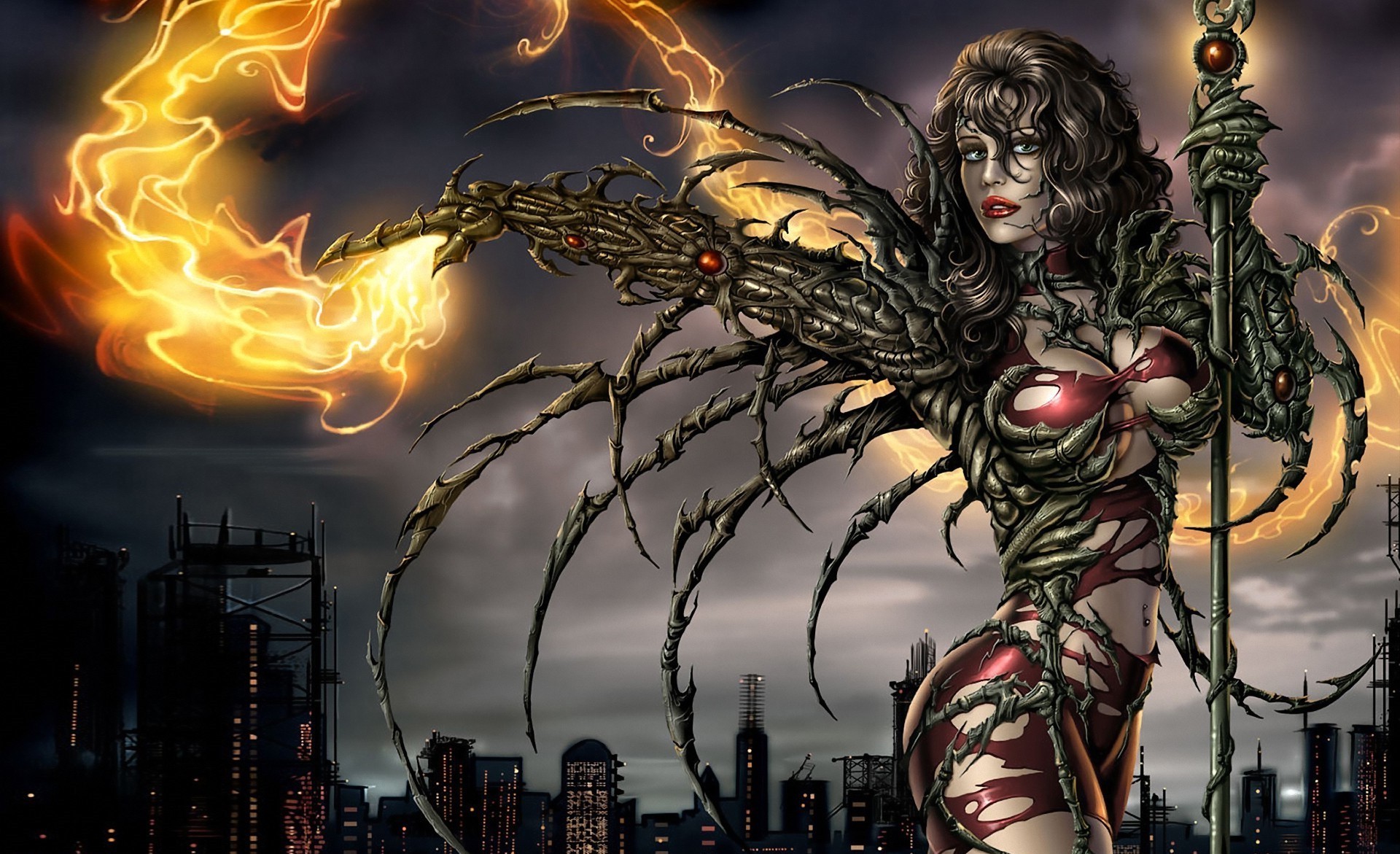 Sara Pezzini from Witchblade with magical energy HD Wallpaper