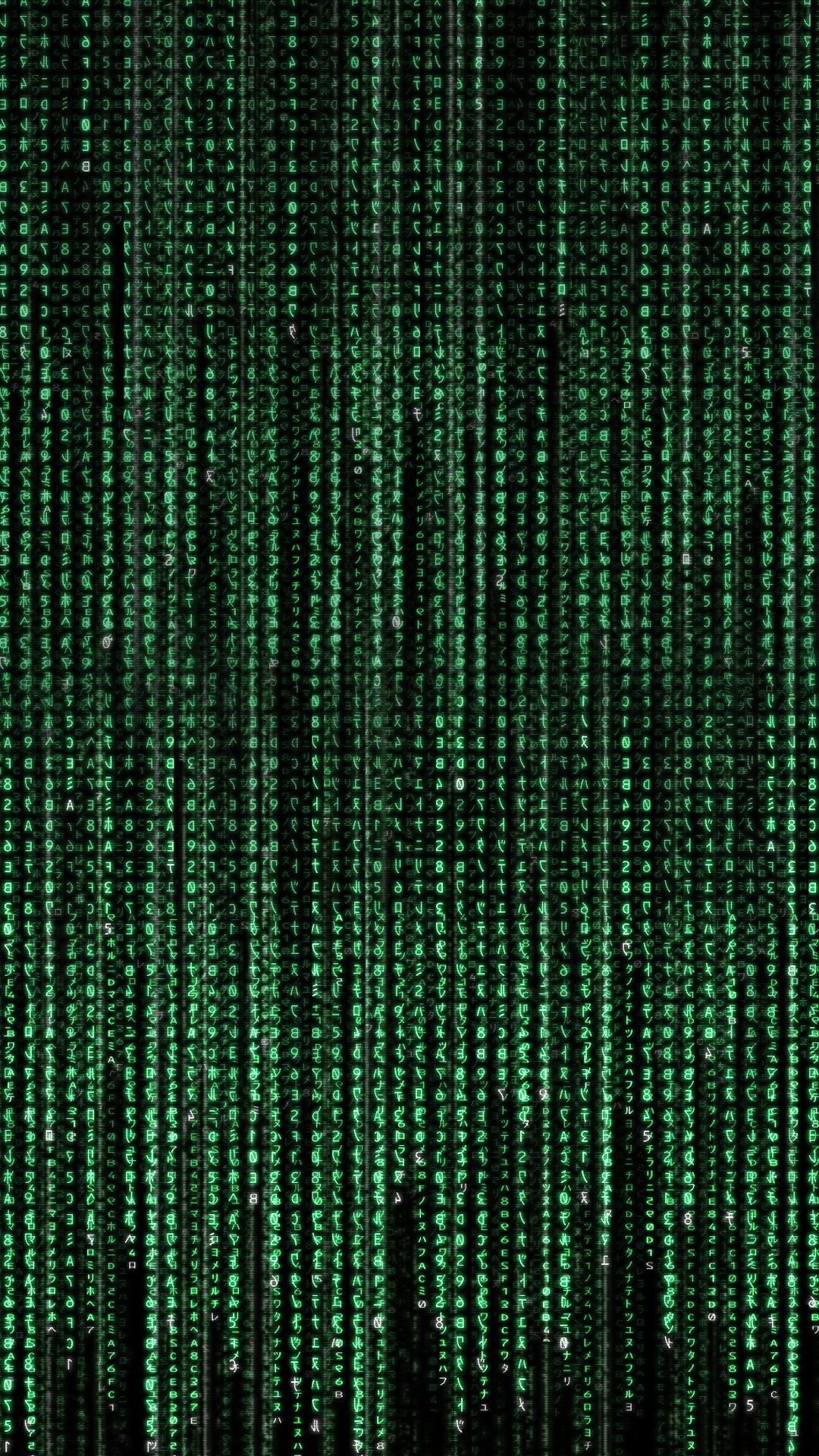 The Matrix digital rain with Chinese characters HD Wallpaper