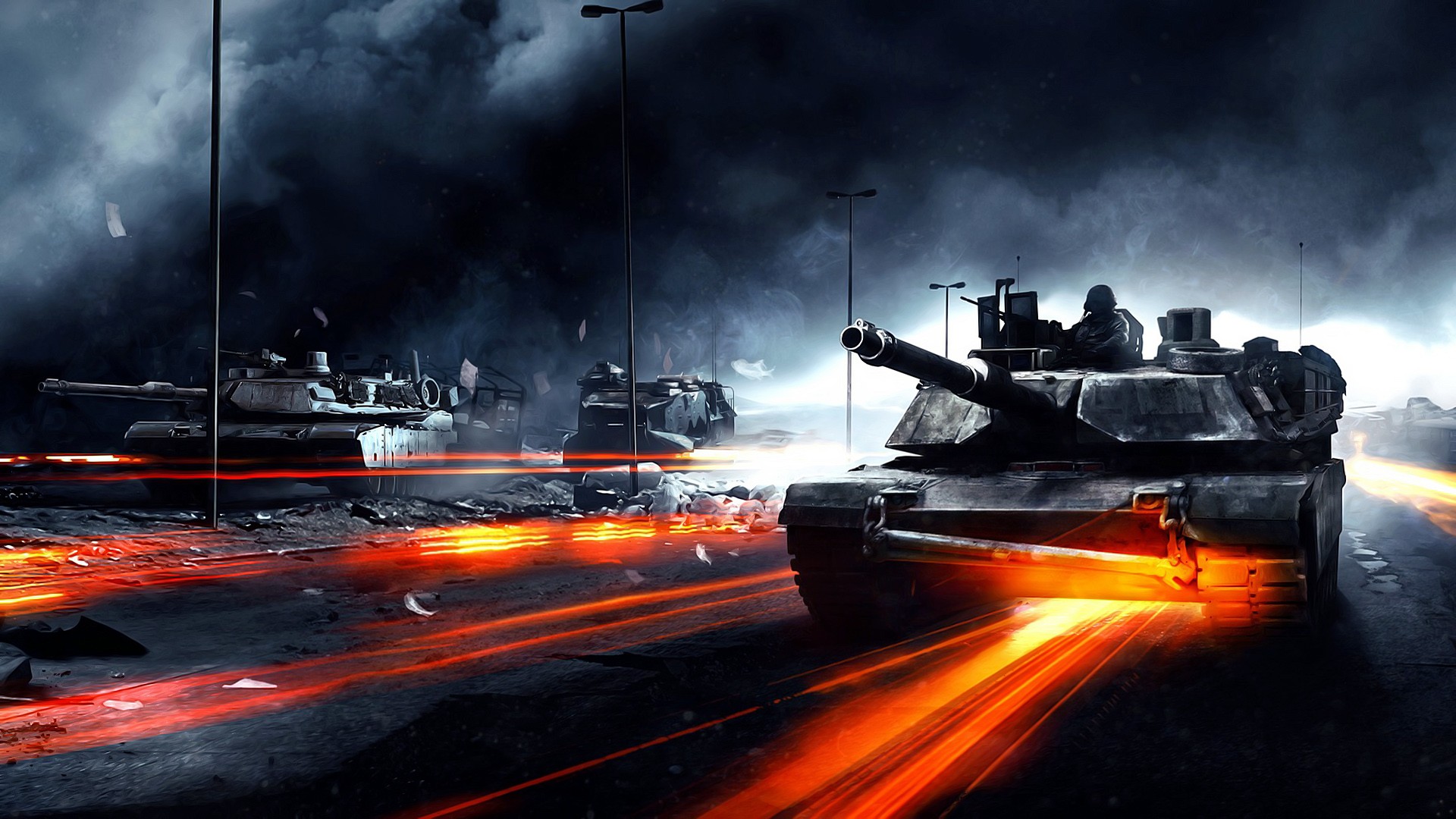 Battlefield 3 M1 Abrams Tanks in Combat HD Wallpaper