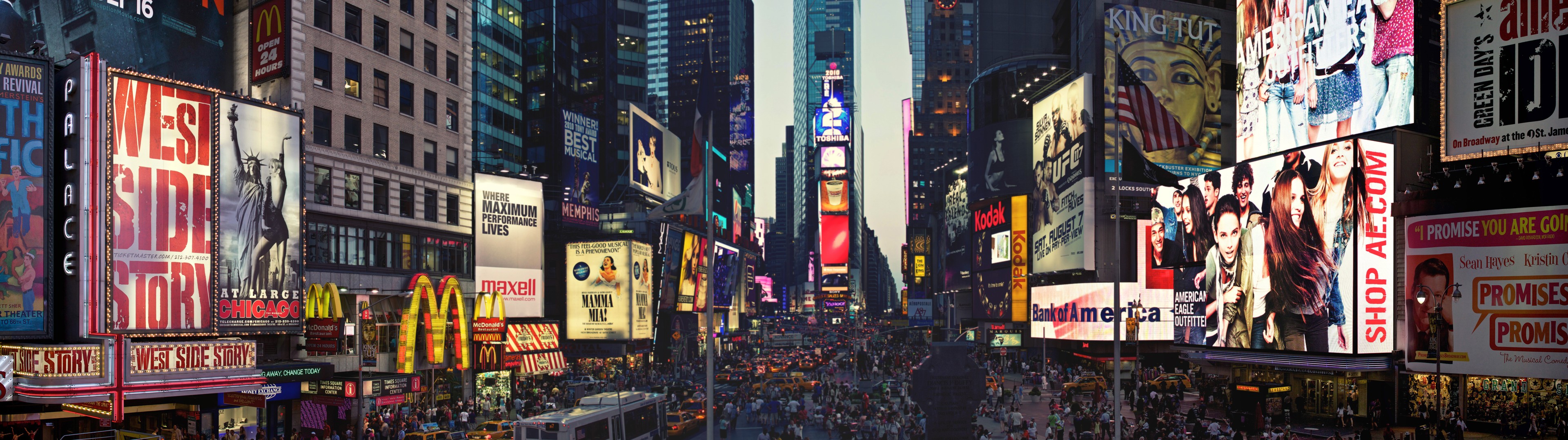 Times Square New York City with Billboards HD Wallpaper