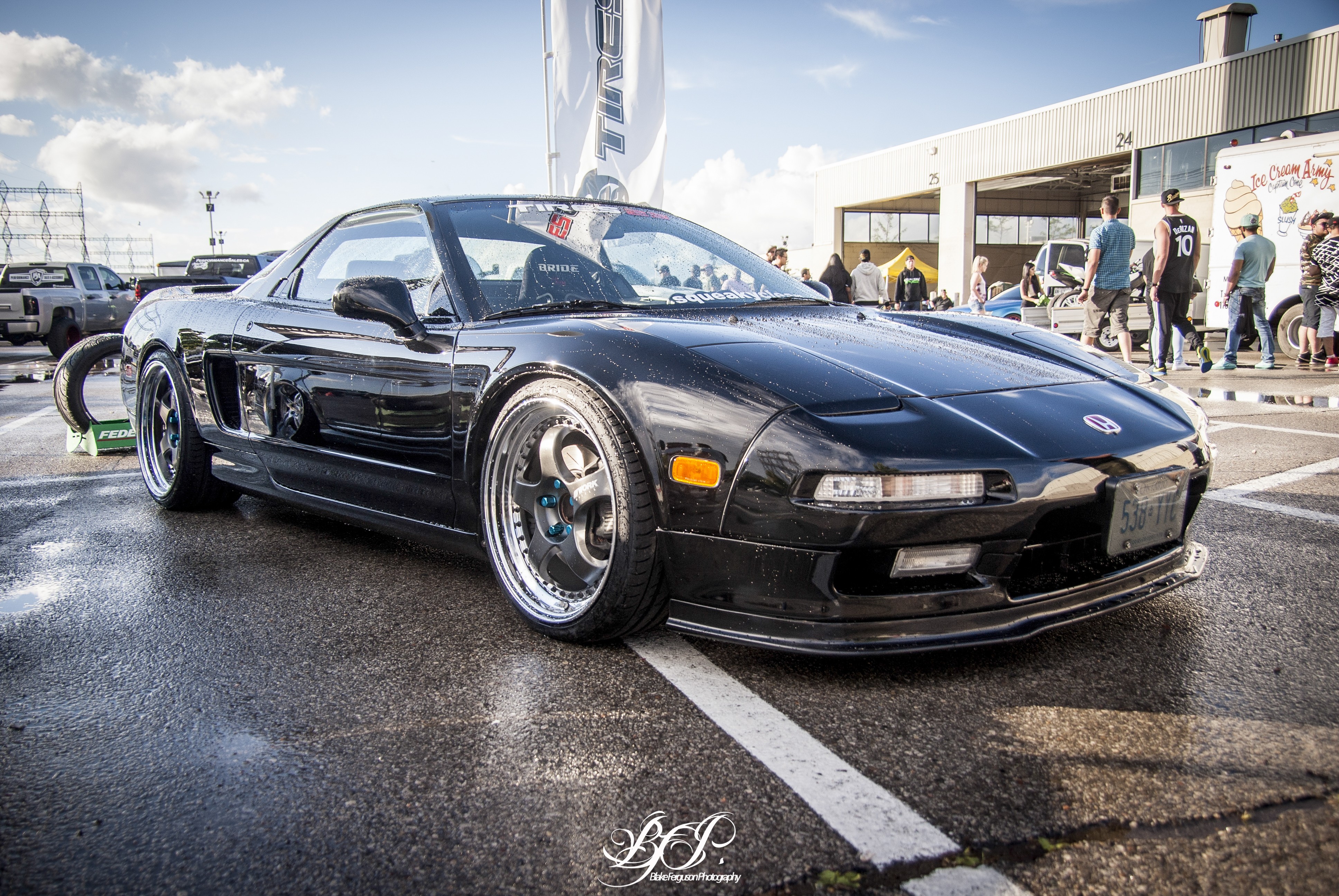 Black Honda NSX at car show HD Wallpaper
