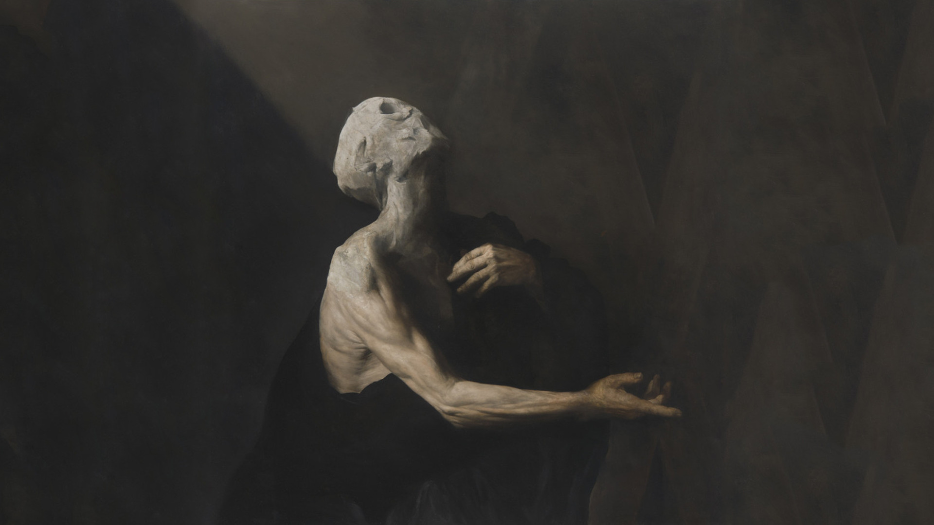 Figure in dramatic lighting by Nicola Samorì HD Wallpaper