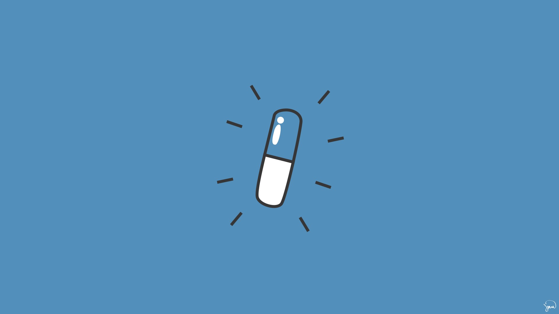 Pill with radiating lines HD Wallpaper