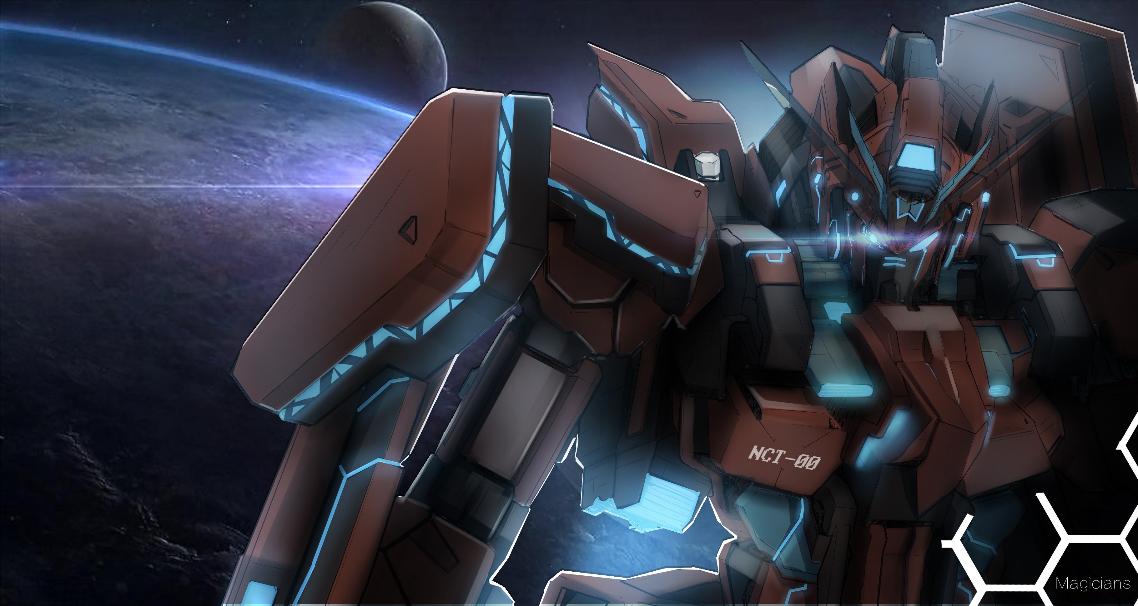 Red Gundam NCT-00 in Space HD Wallpaper