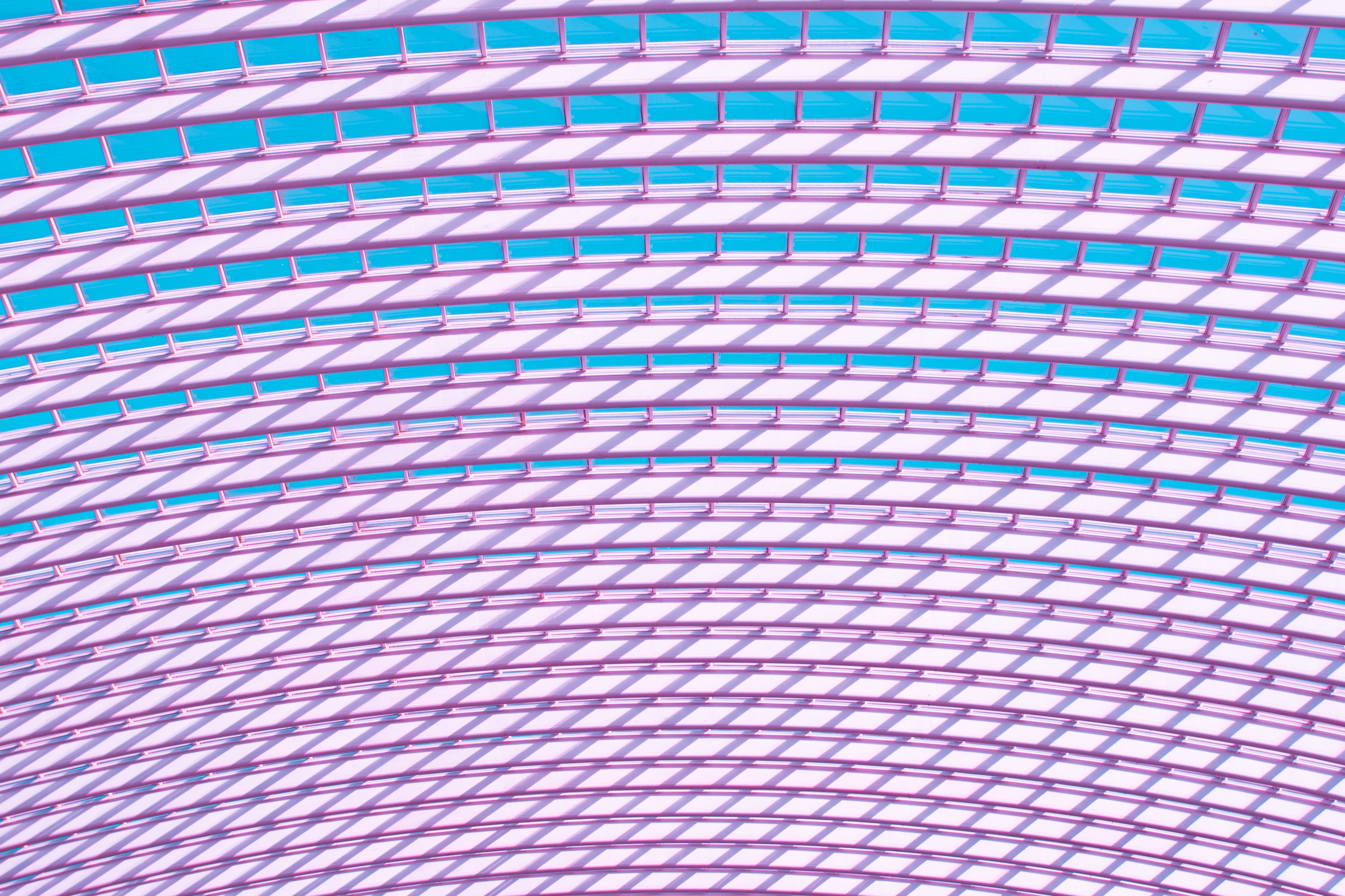 Abstract pattern of purple lines and blue sky HD Wallpaper