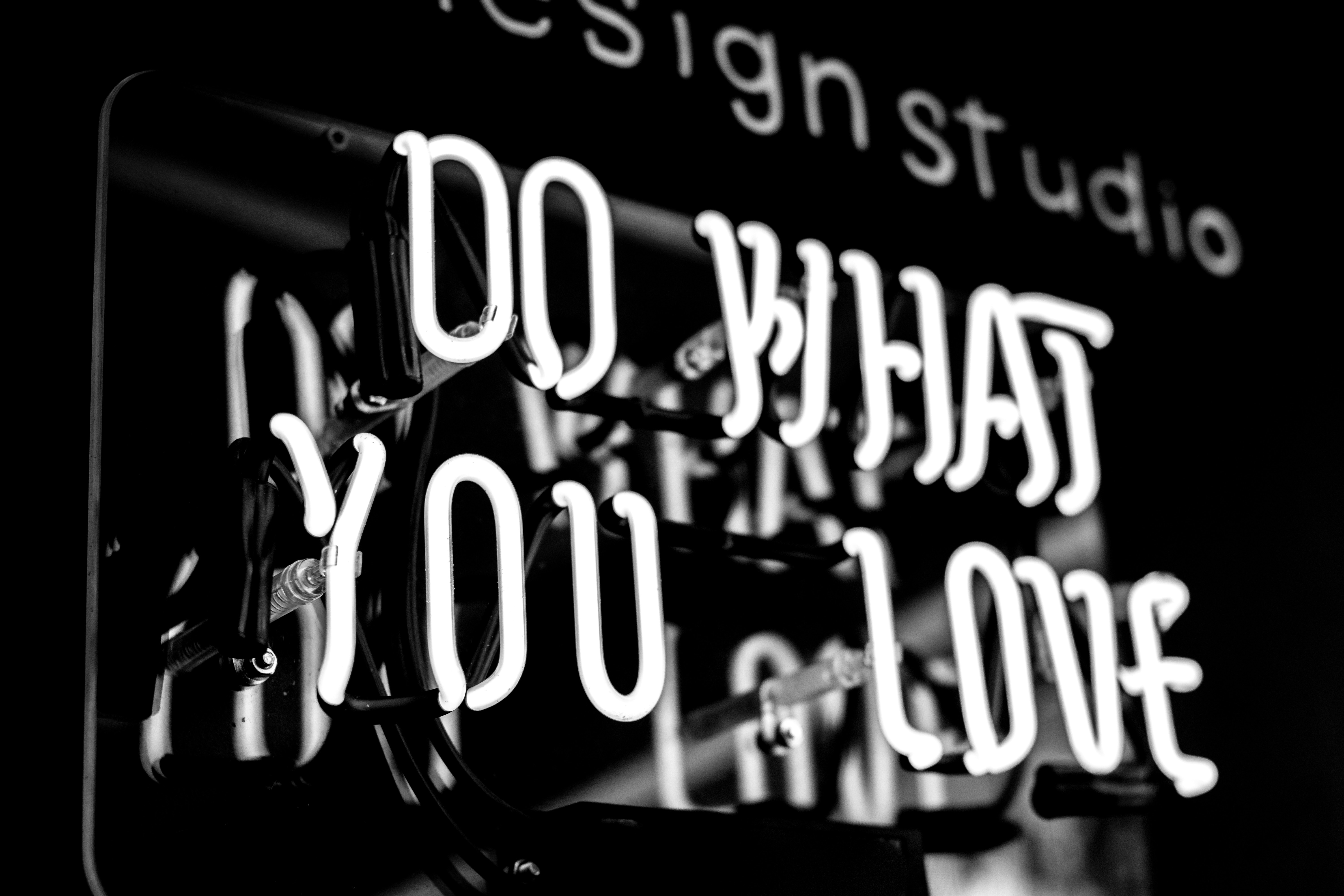 Neon sign: Do What You Love HD Wallpaper