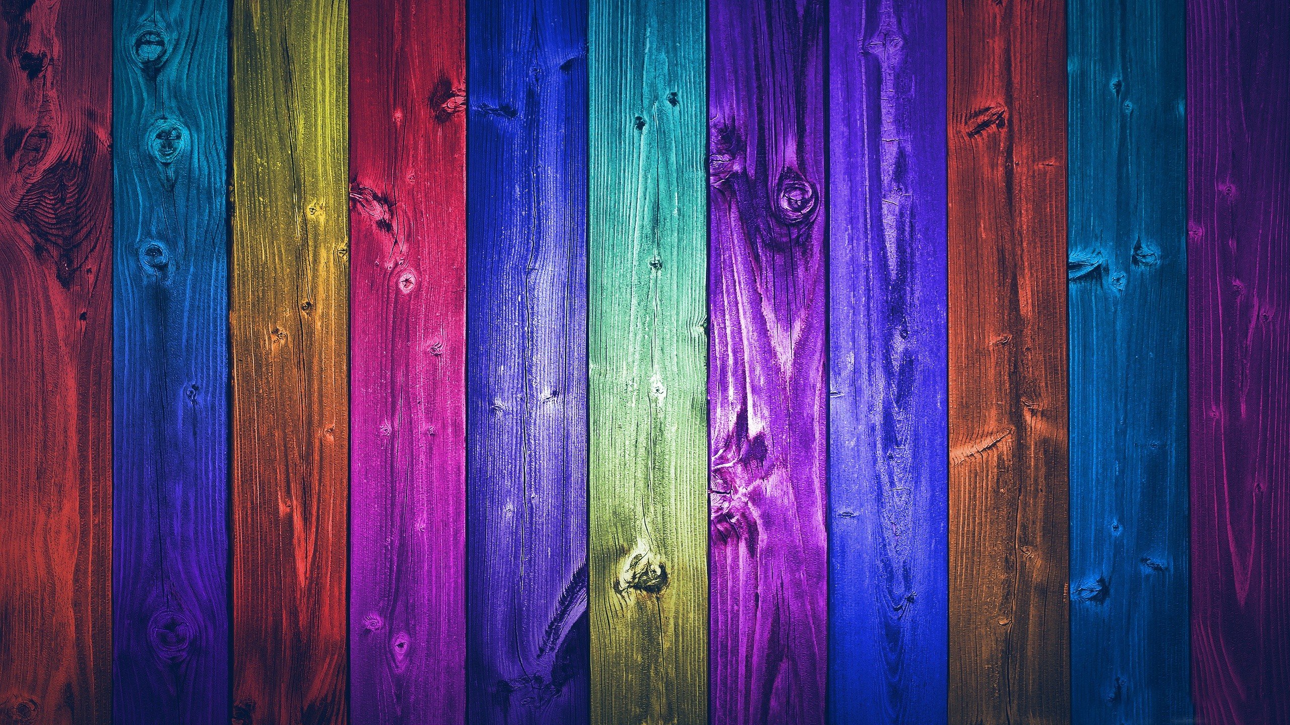 Colorful wooden planks background HD Wallpaper
