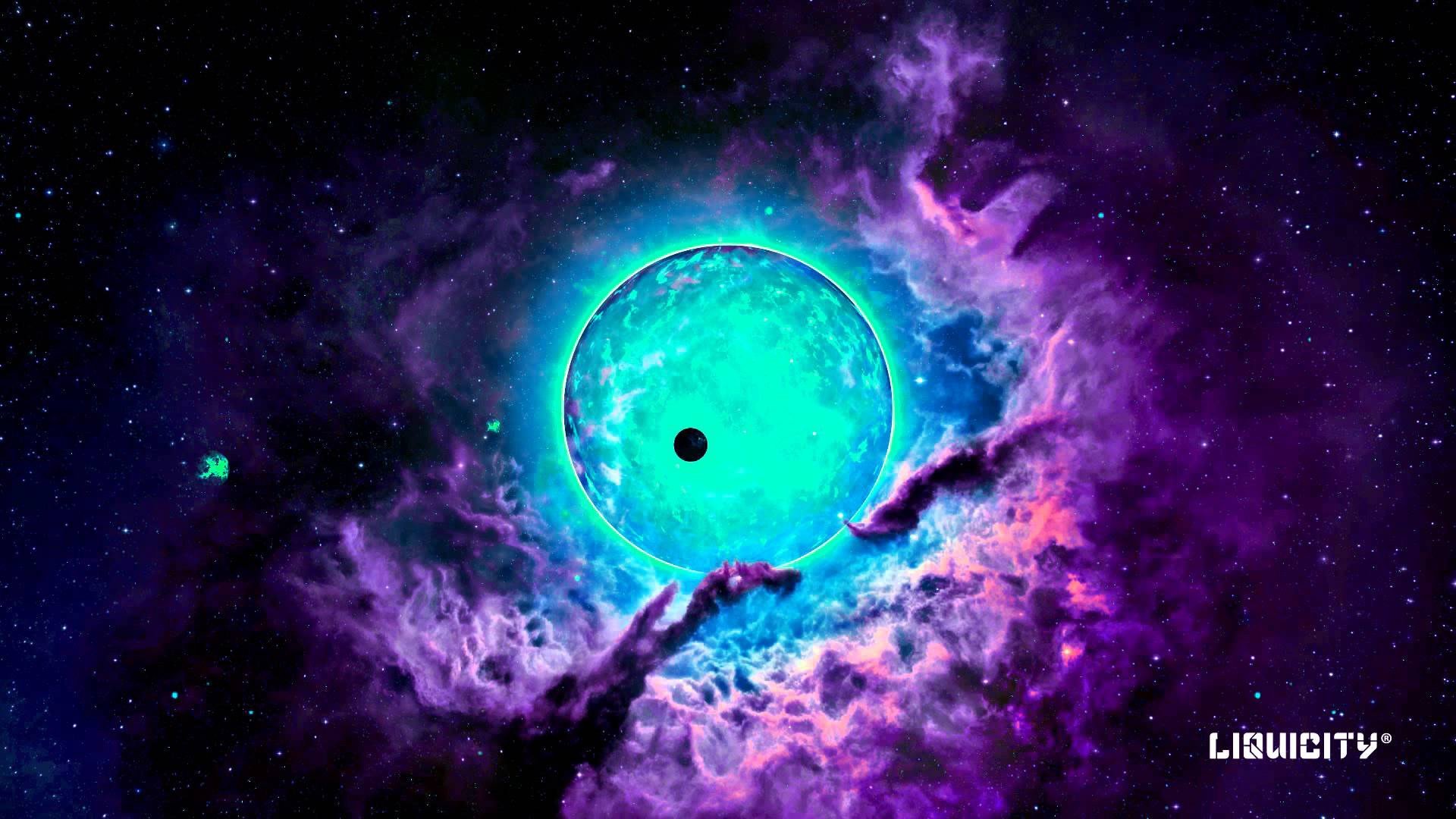 Liquicity Drum and Bass Space Nebula HD Wallpaper