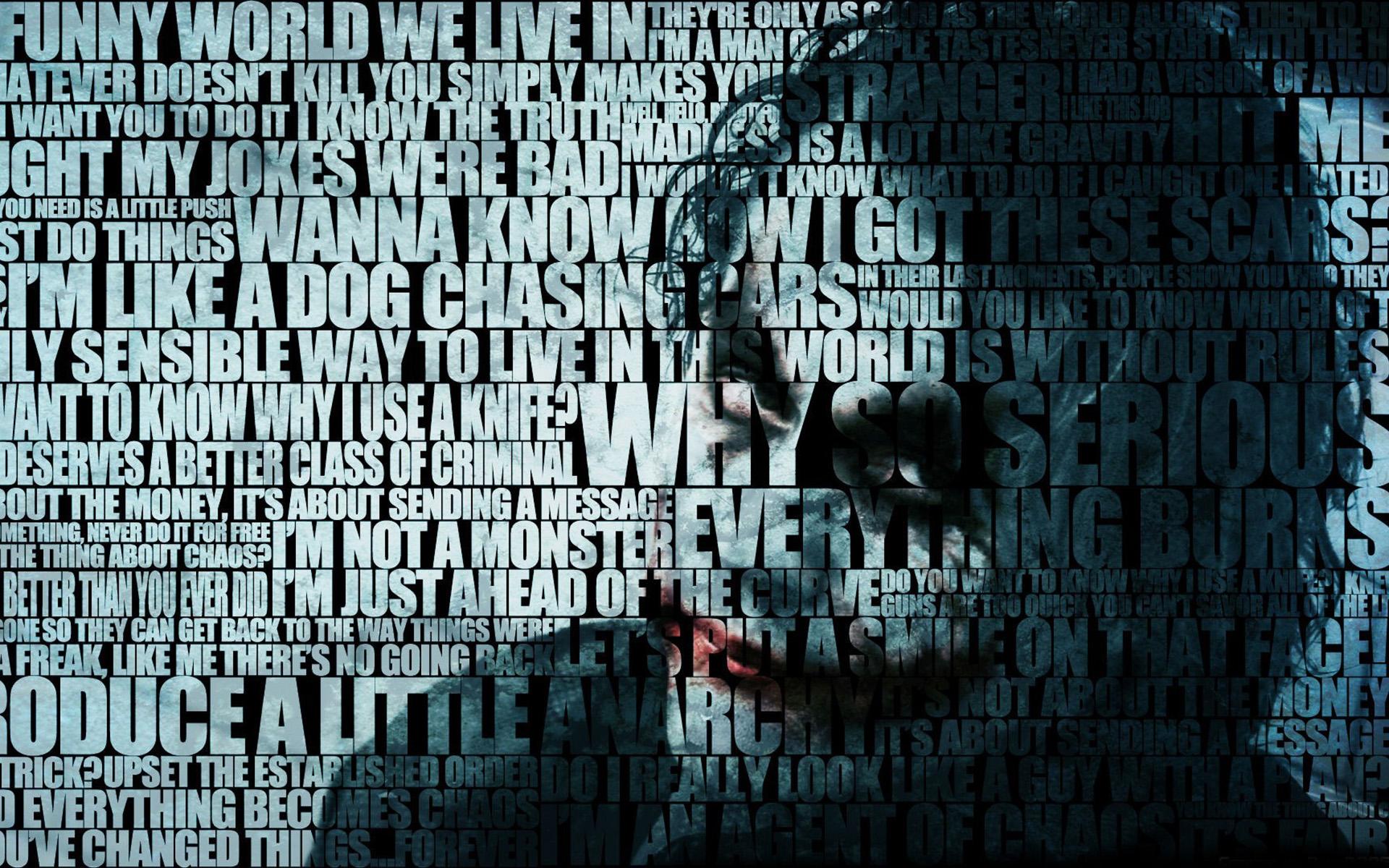 The Joker Typography from The Dark Knight HD Wallpaper