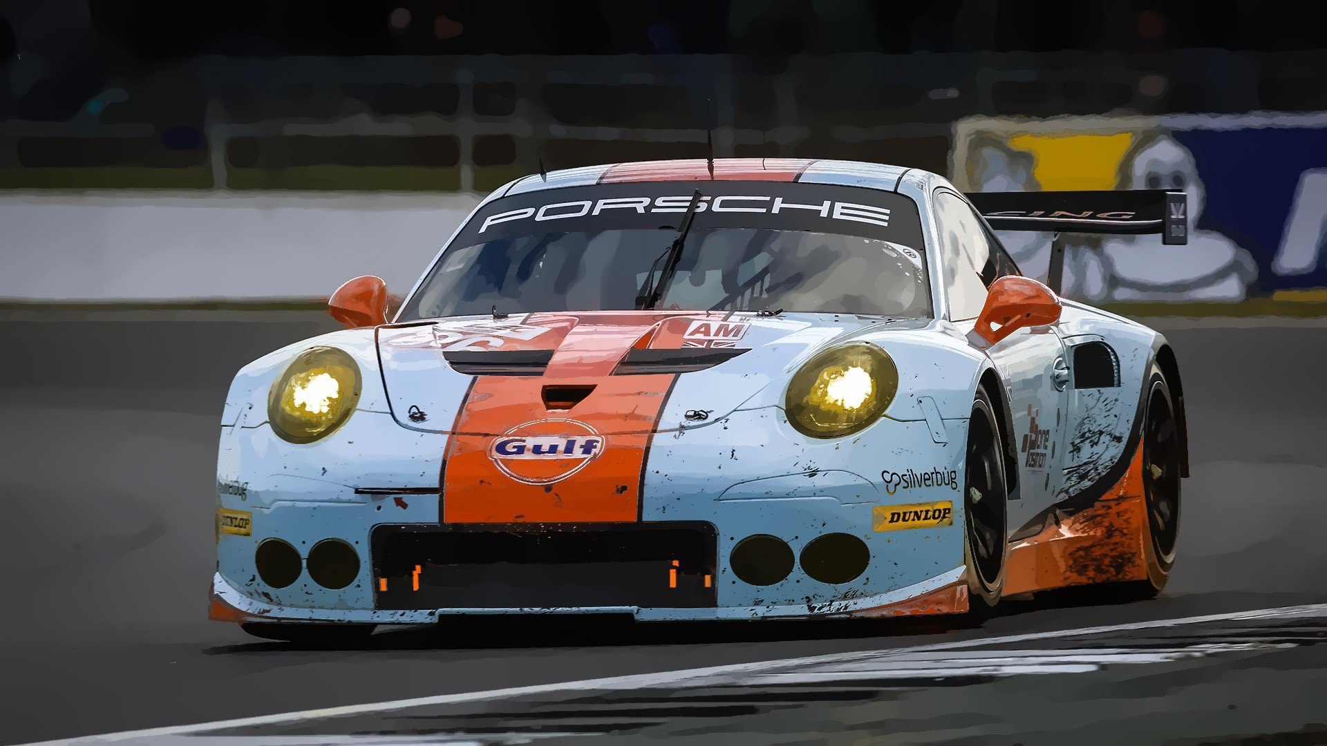 Porsche 911 RSR Gulf Racing car HD Wallpaper